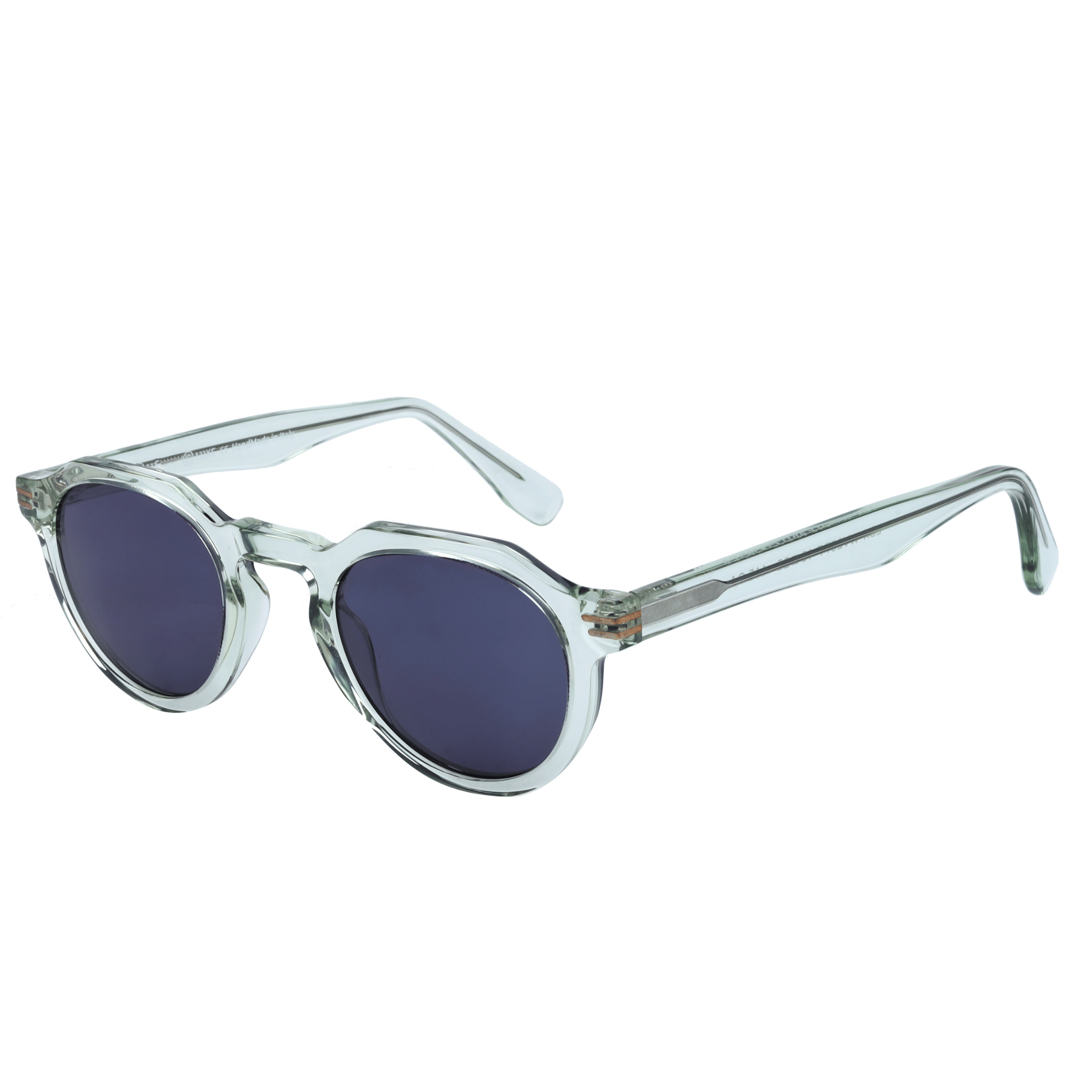 Lb Luxe WV257 Sunglass Transparent Green Unisex Full Shell Sunglass — Transparent Green frame — view 2