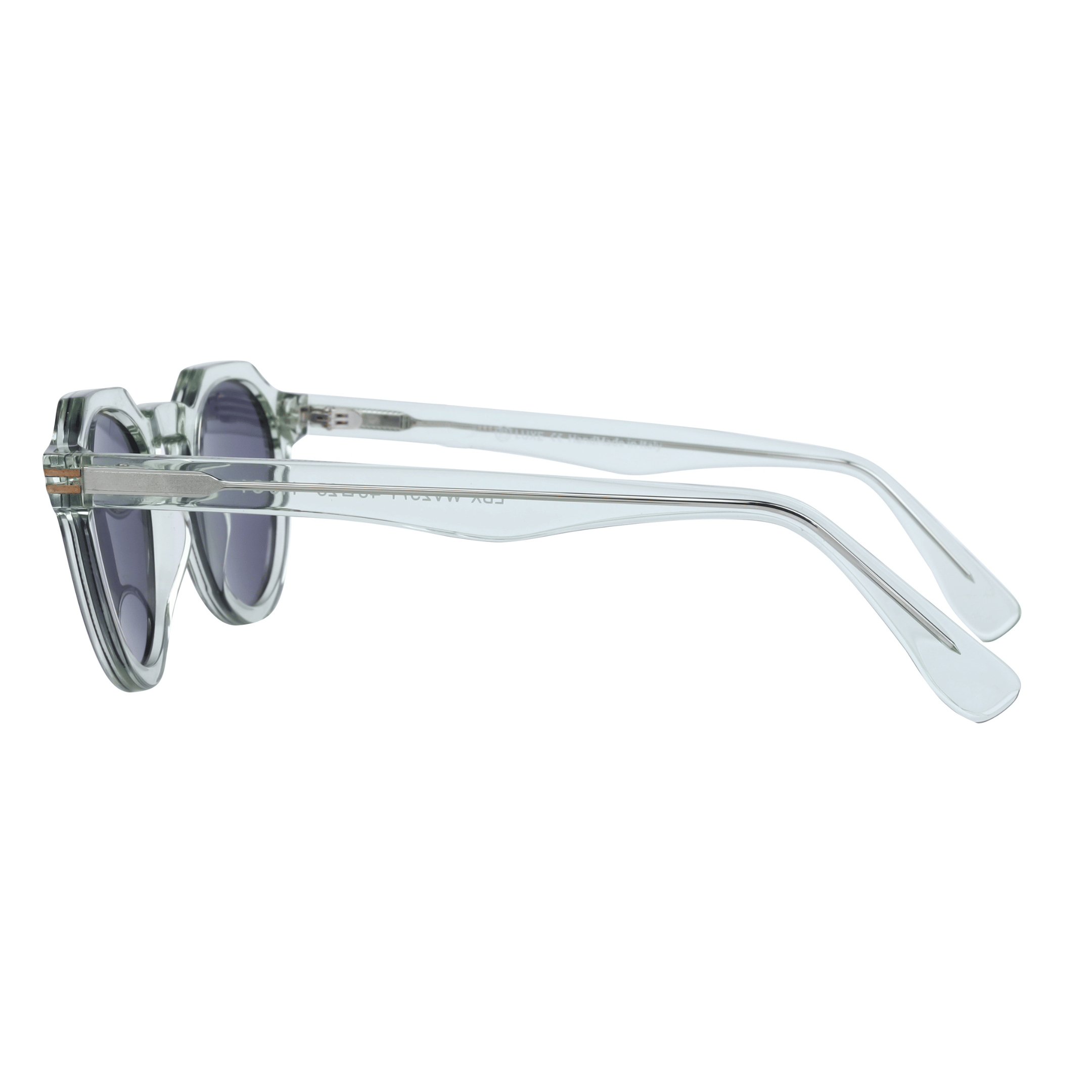 Lb Luxe WV257 Sunglass Transparent Green Unisex Full Shell Sunglass — Transparent Green frame — view 3