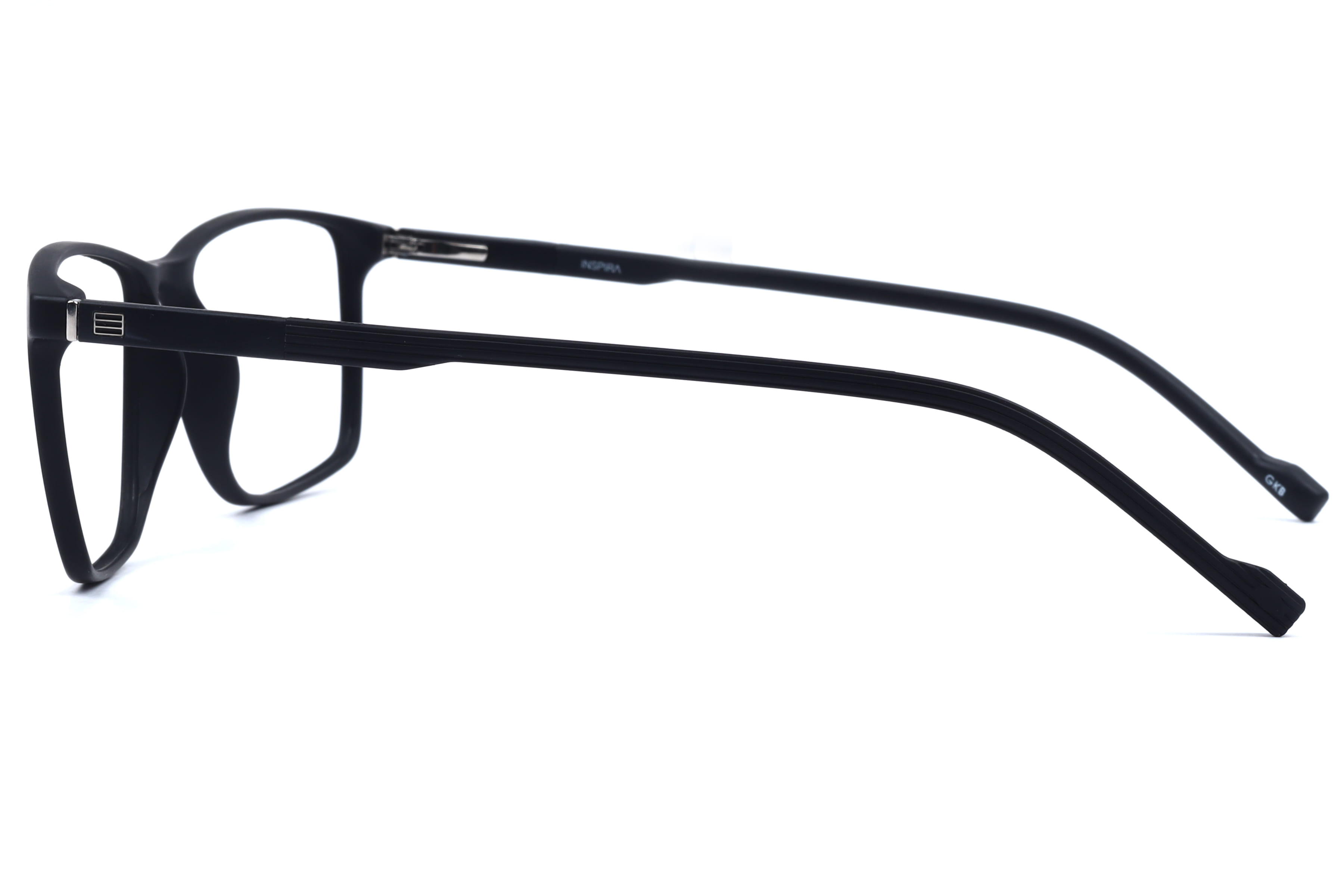 Inspira 30547 Frame Matt Black Male Full Shell Frame — Matt Black frame — view 3