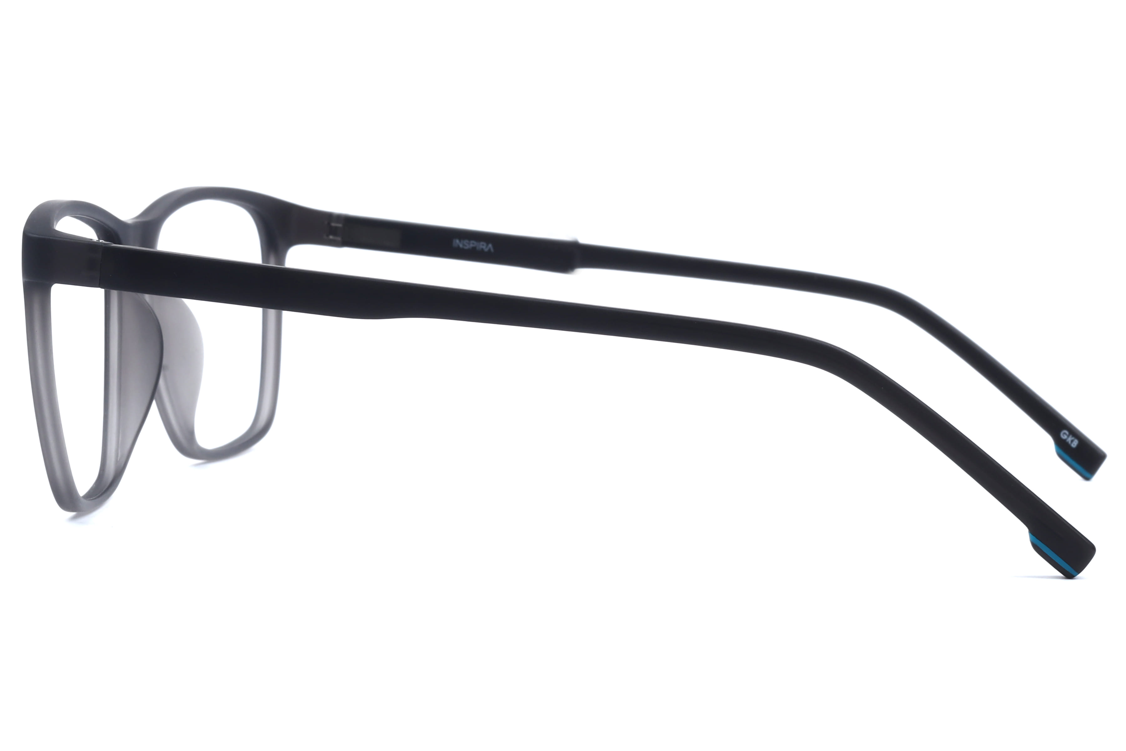 Inspira 30585 Frame Matt Grey Male Full Shell Frame — Matt Grey frame — view 3