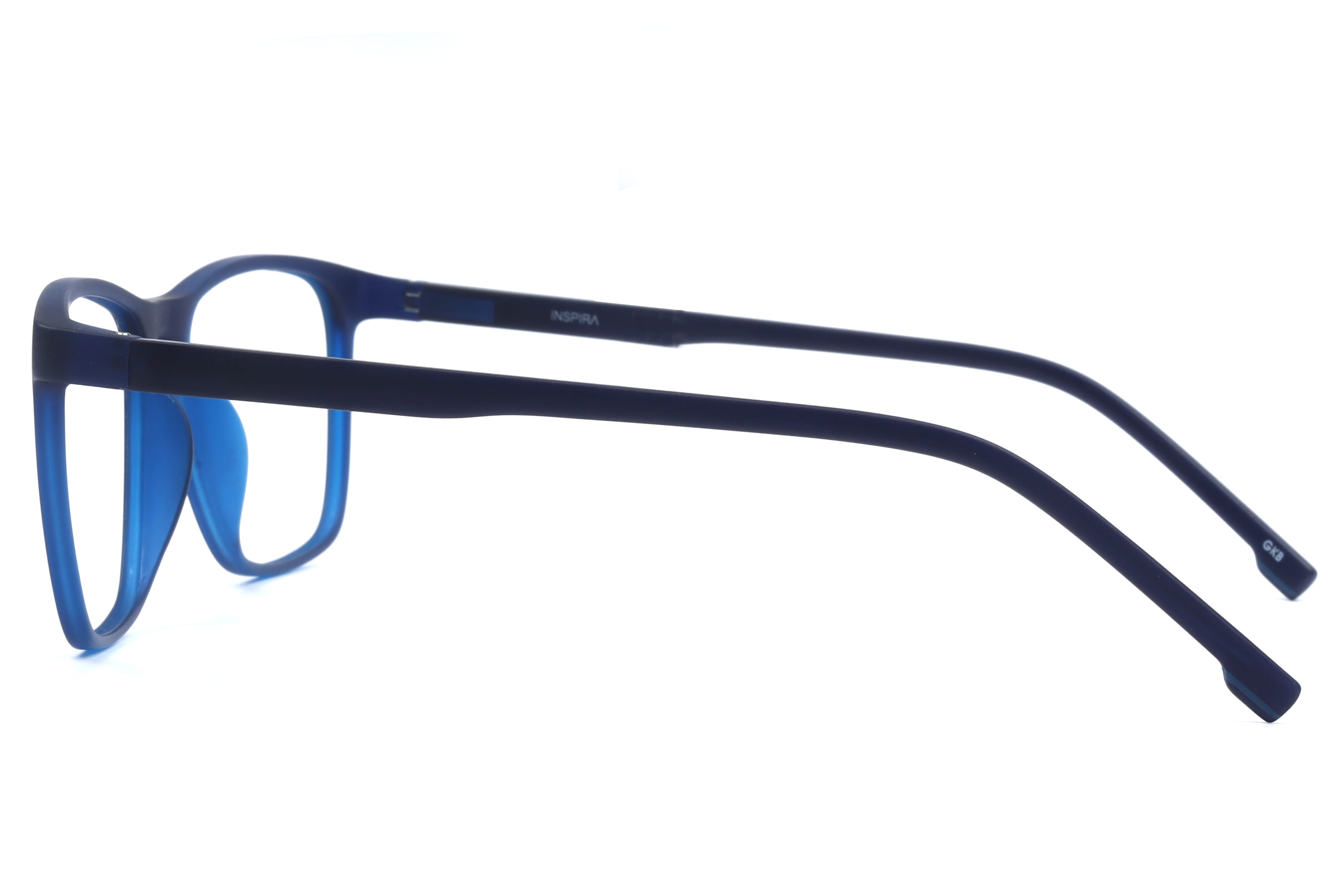 Inspira 30585 Frame Matt Blue Male Full Shell Frame — Matt Blue frame — view 3