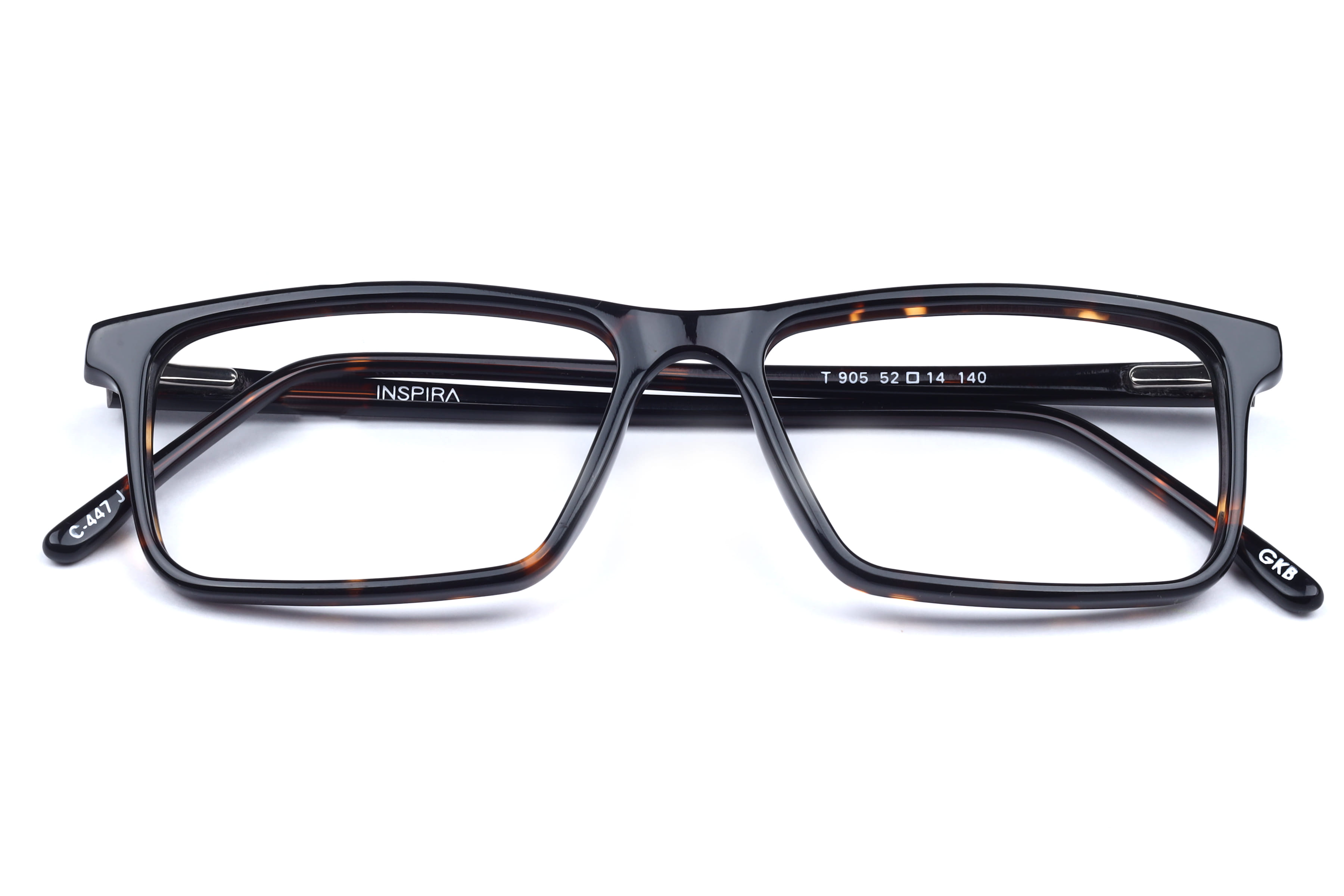 Inspira T 905 Frame Havana Unisex Full Shell Frame — Havana frame — view 4