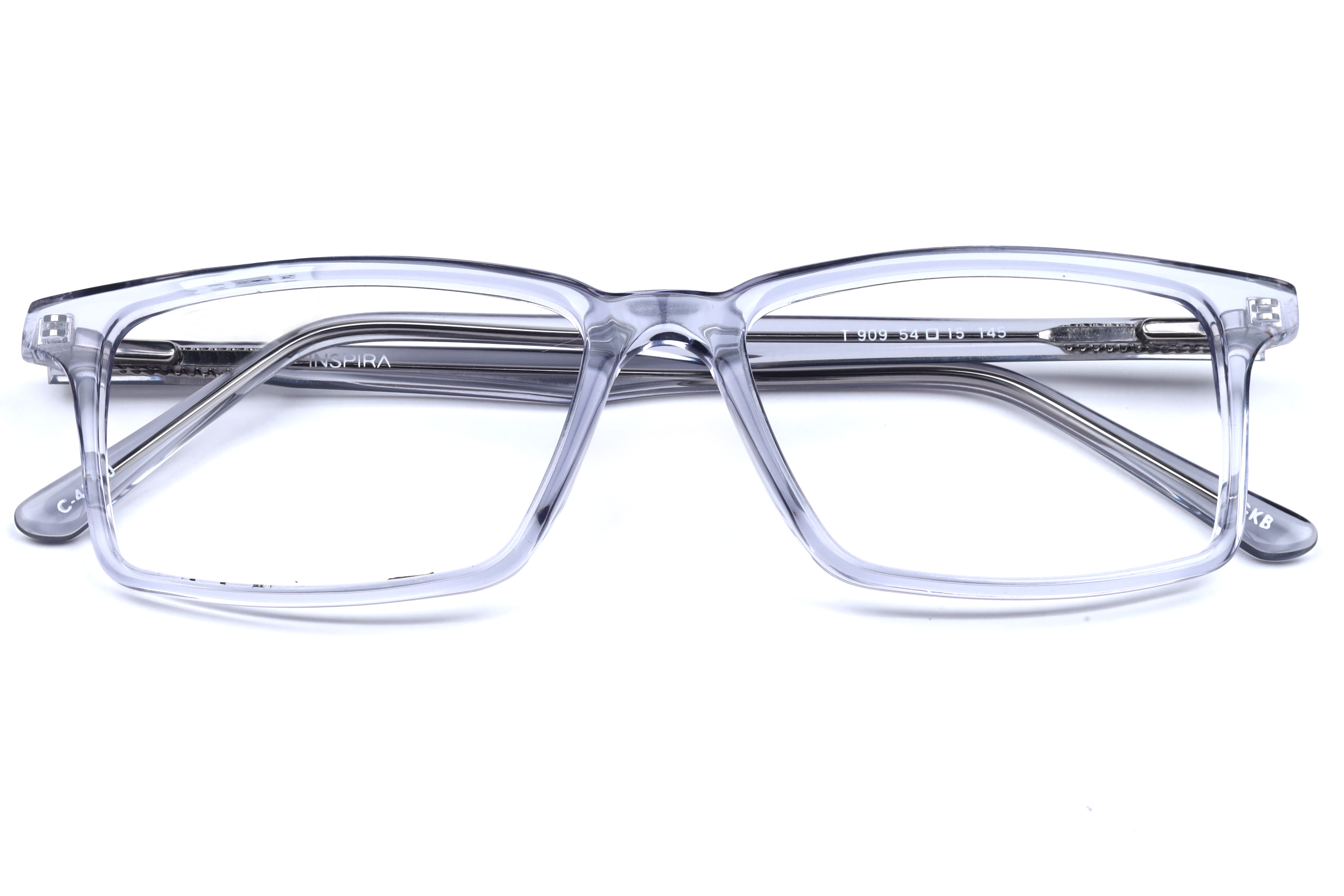 Inspira T 909 Frame Transparent Grey Male Full Shell Frame — Transparent Grey frame — view 4