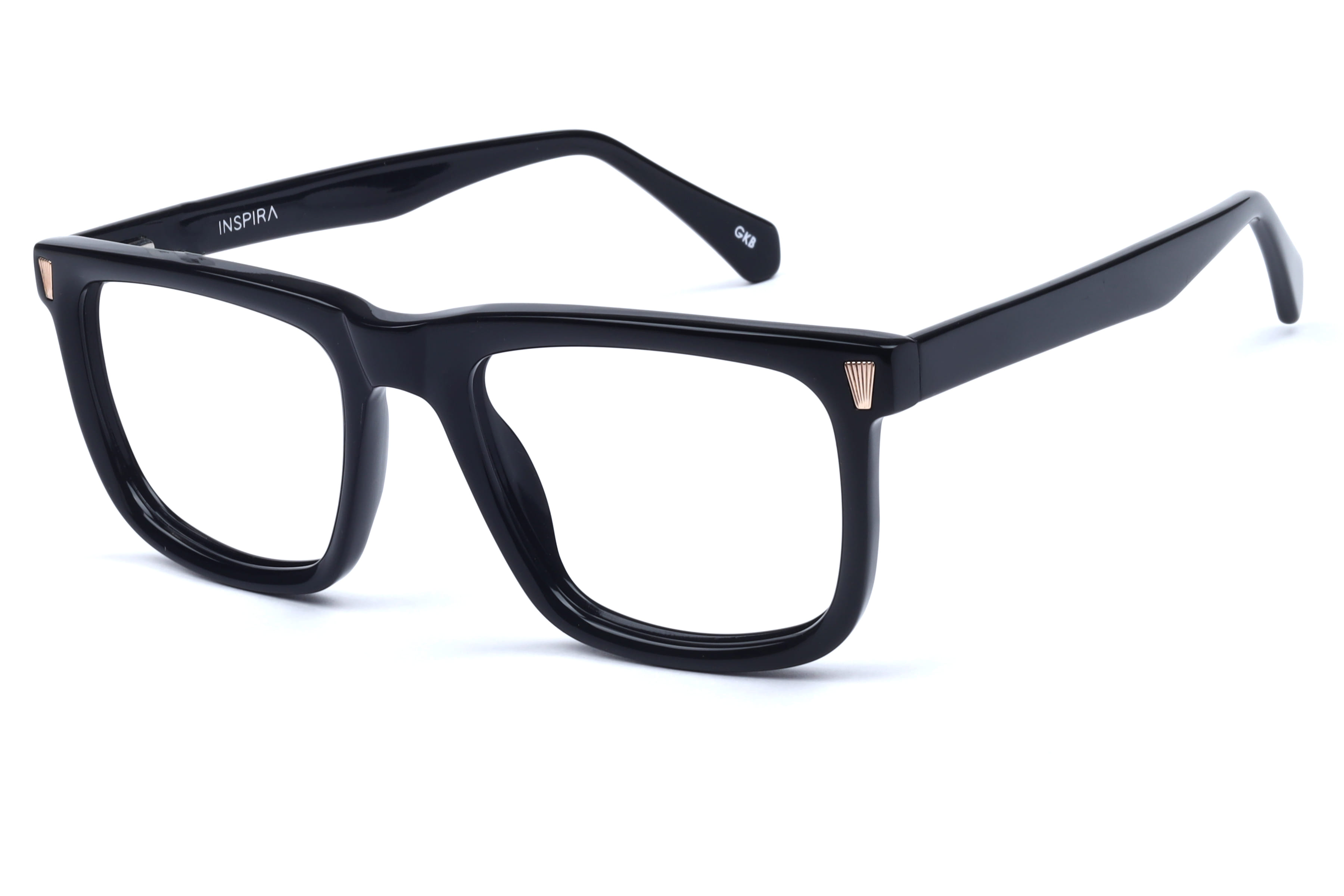 Inspira M.3006 Frame Black Male Full Shell Frame — Black frame — view 1