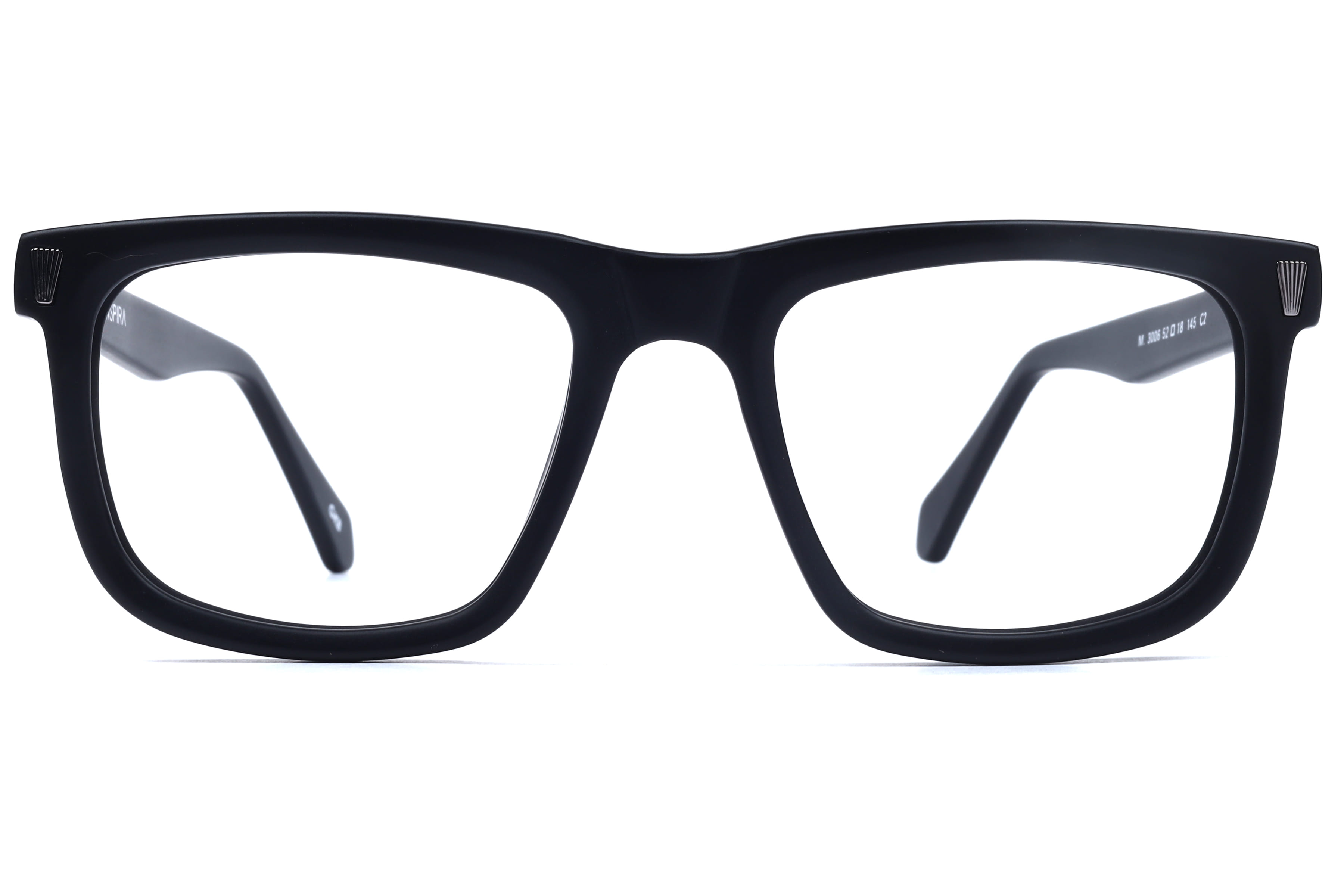 Inspira M.3006 Frame Matt Black Male Full Shell Frame — Matt Black frame — view 2
