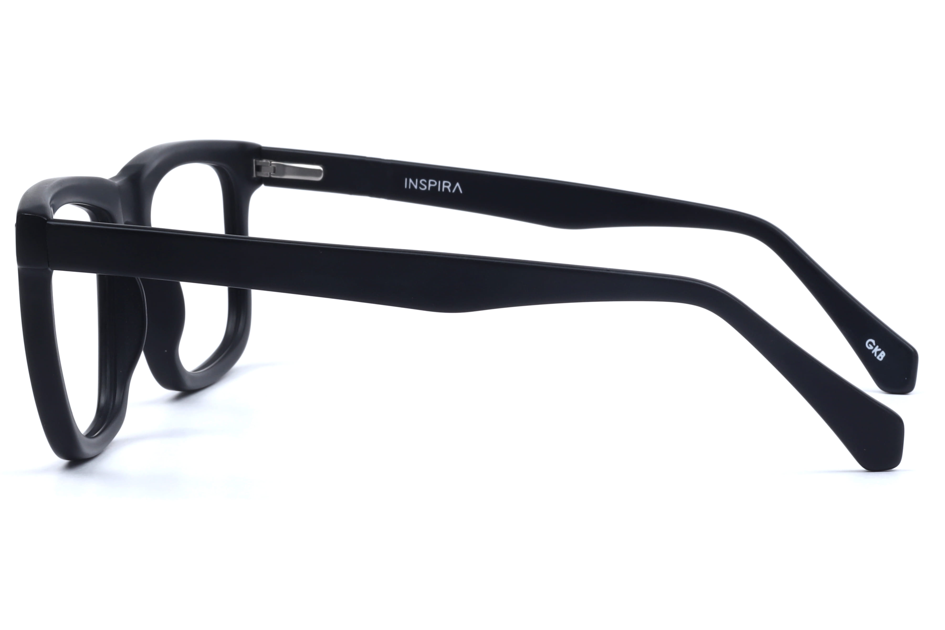 Inspira M.3006 Frame Matt Black Male Full Shell Frame — Matt Black frame — view 3