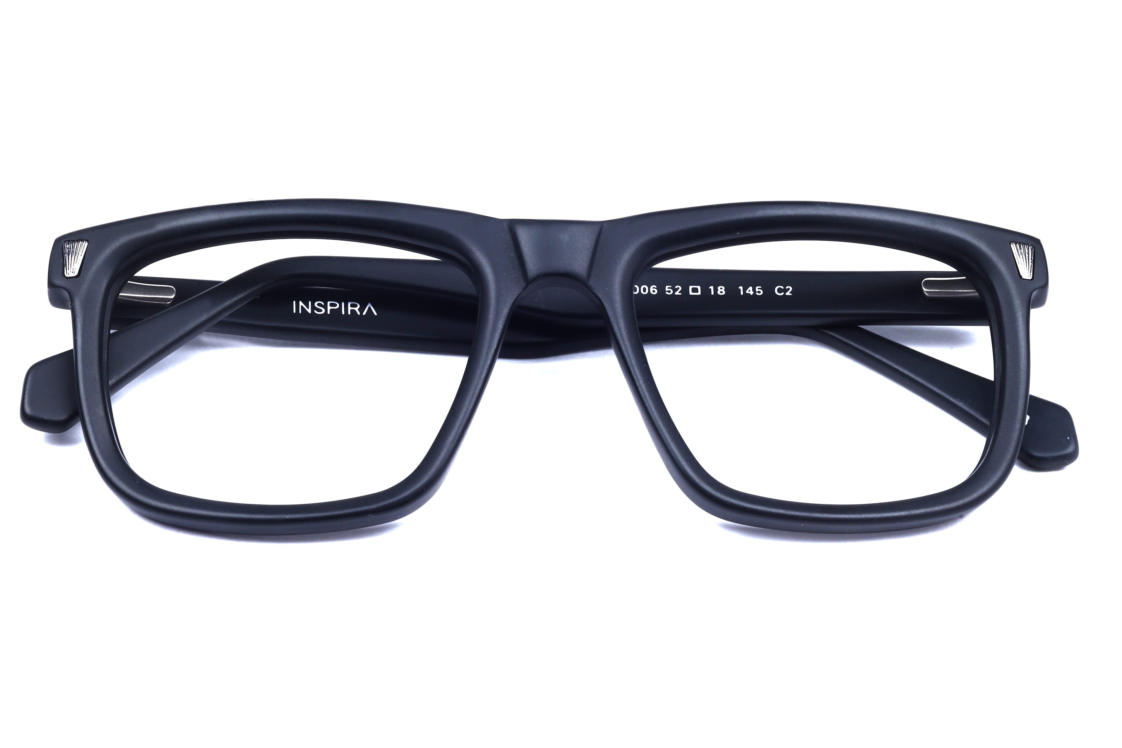 Inspira M.3006 Frame Matt Black Male Full Shell Frame — Matt Black frame — view 4
