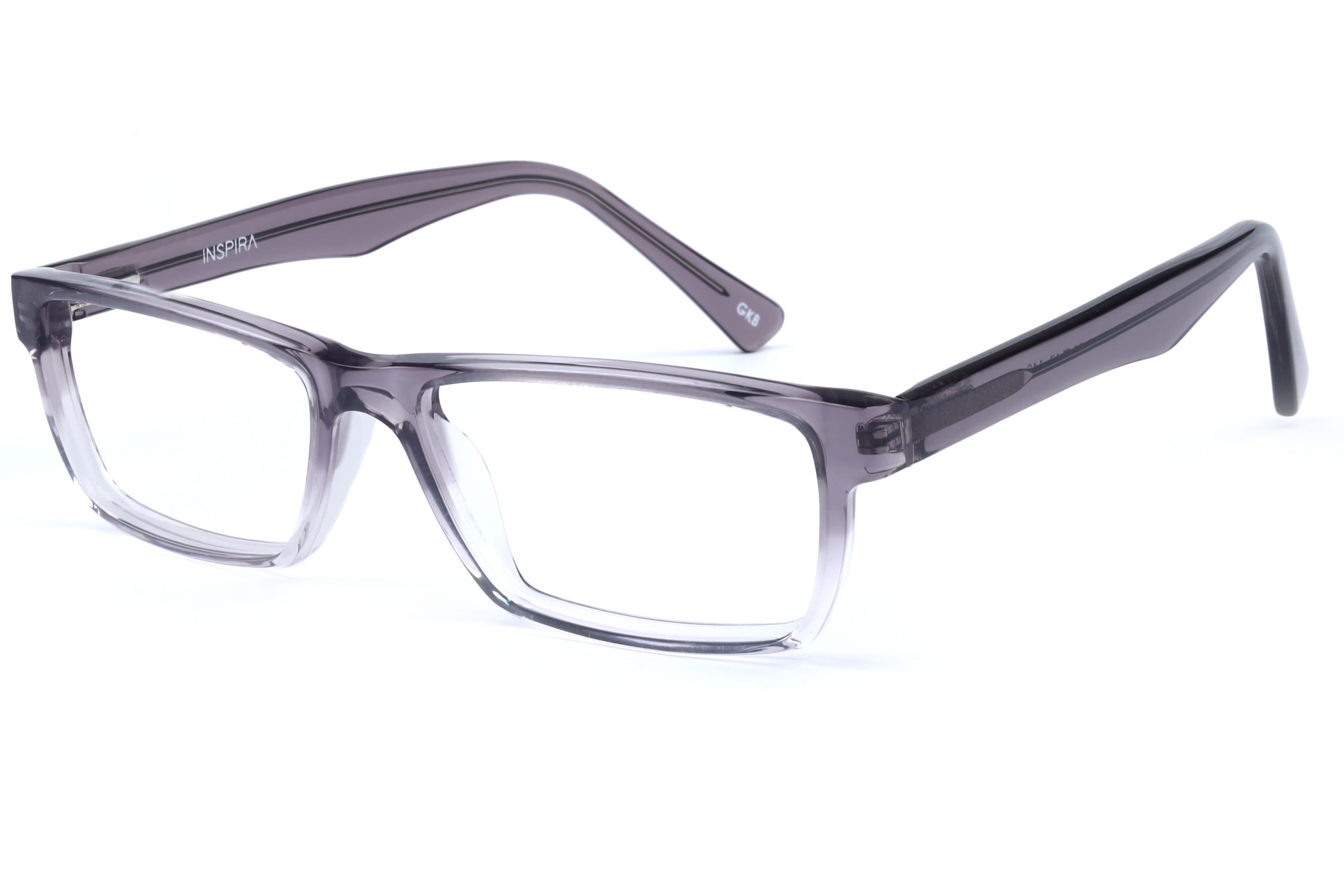 Inspira M.3058 Frame Transparent Grey Unisex Full Shell Frame — Transparent Grey frame — view 1