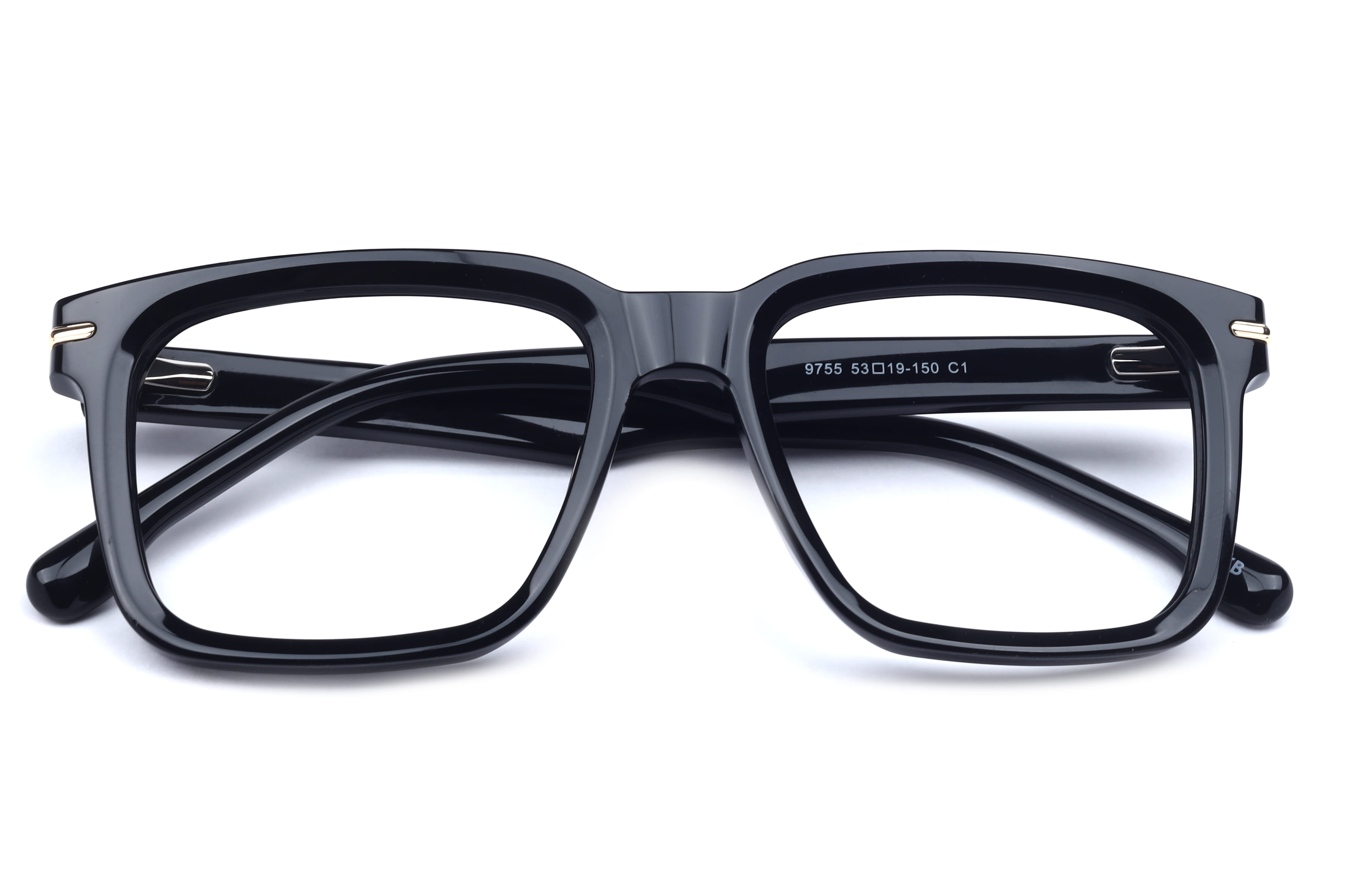 Inspira 9755 Frame Black Male Full Shell Frame — Black frame — view 4