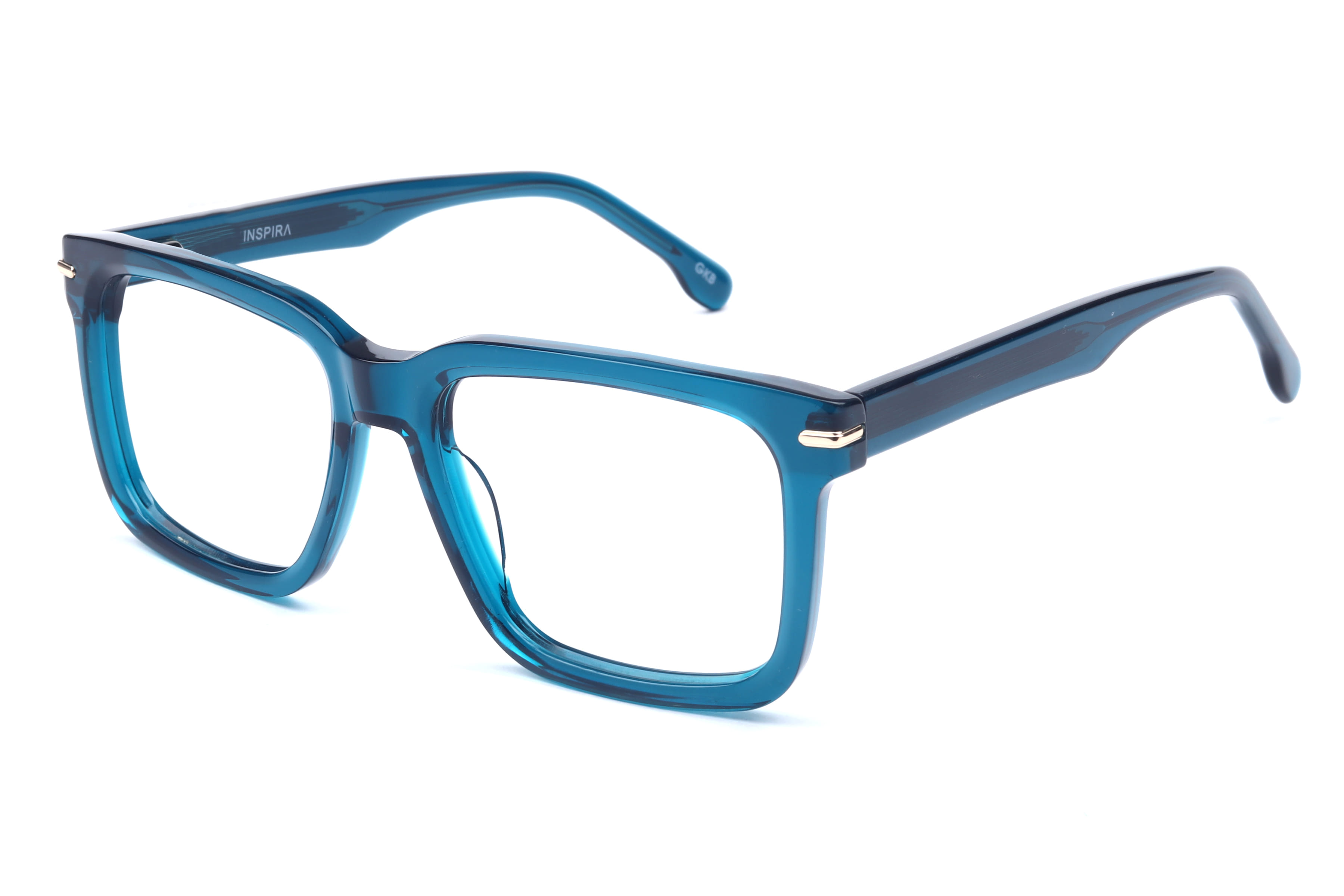 Inspira 9755 Frame Transparent Green Male Full Shell Frame — Transparent Green frame — view 1