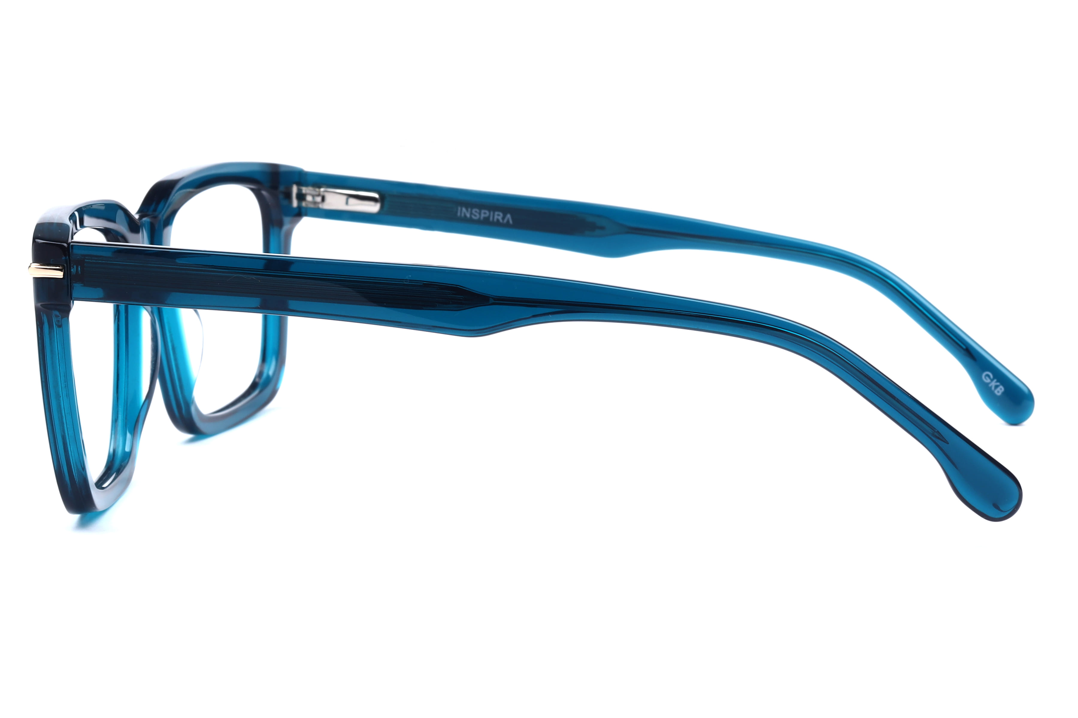 Inspira 9755 Frame Transparent Green Male Full Shell Frame — Transparent Green frame — view 3