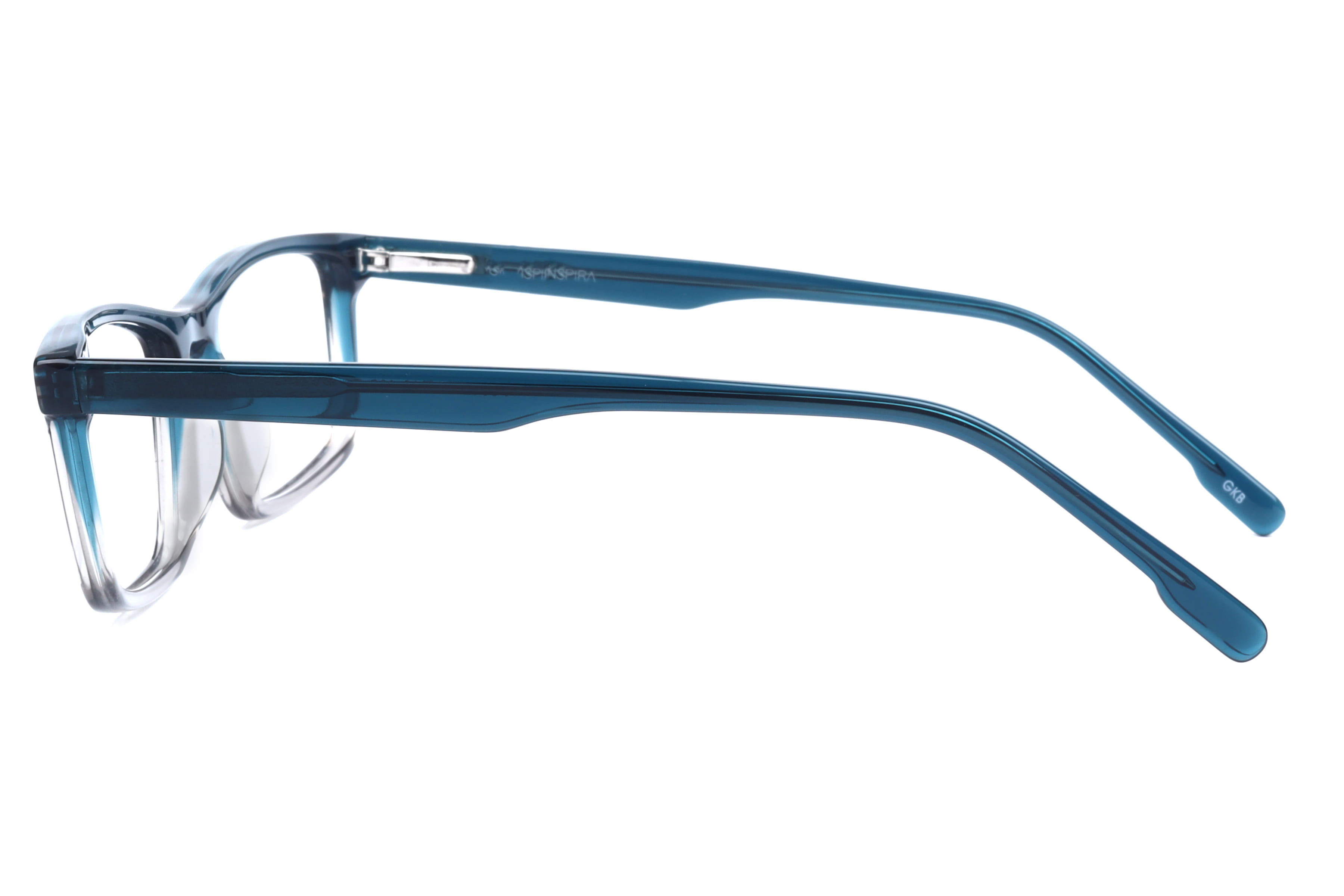 Inspira F3042 Frame Transparent Green Unisex Full Shell Frame — Transparent Green frame — view 3