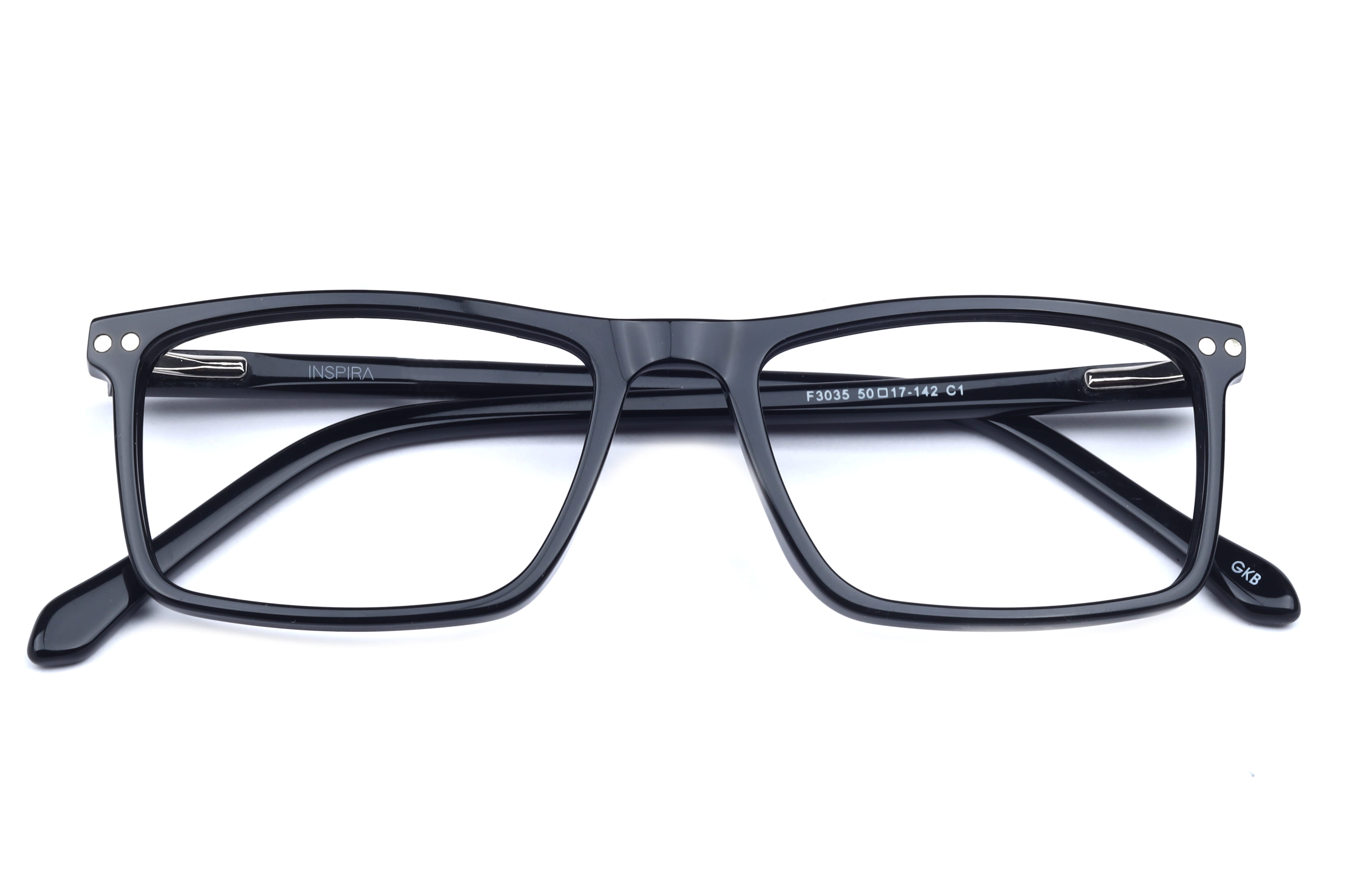 Inspira F3035 Frame Black Unisex Full Shell Frame — Black frame — view 4
