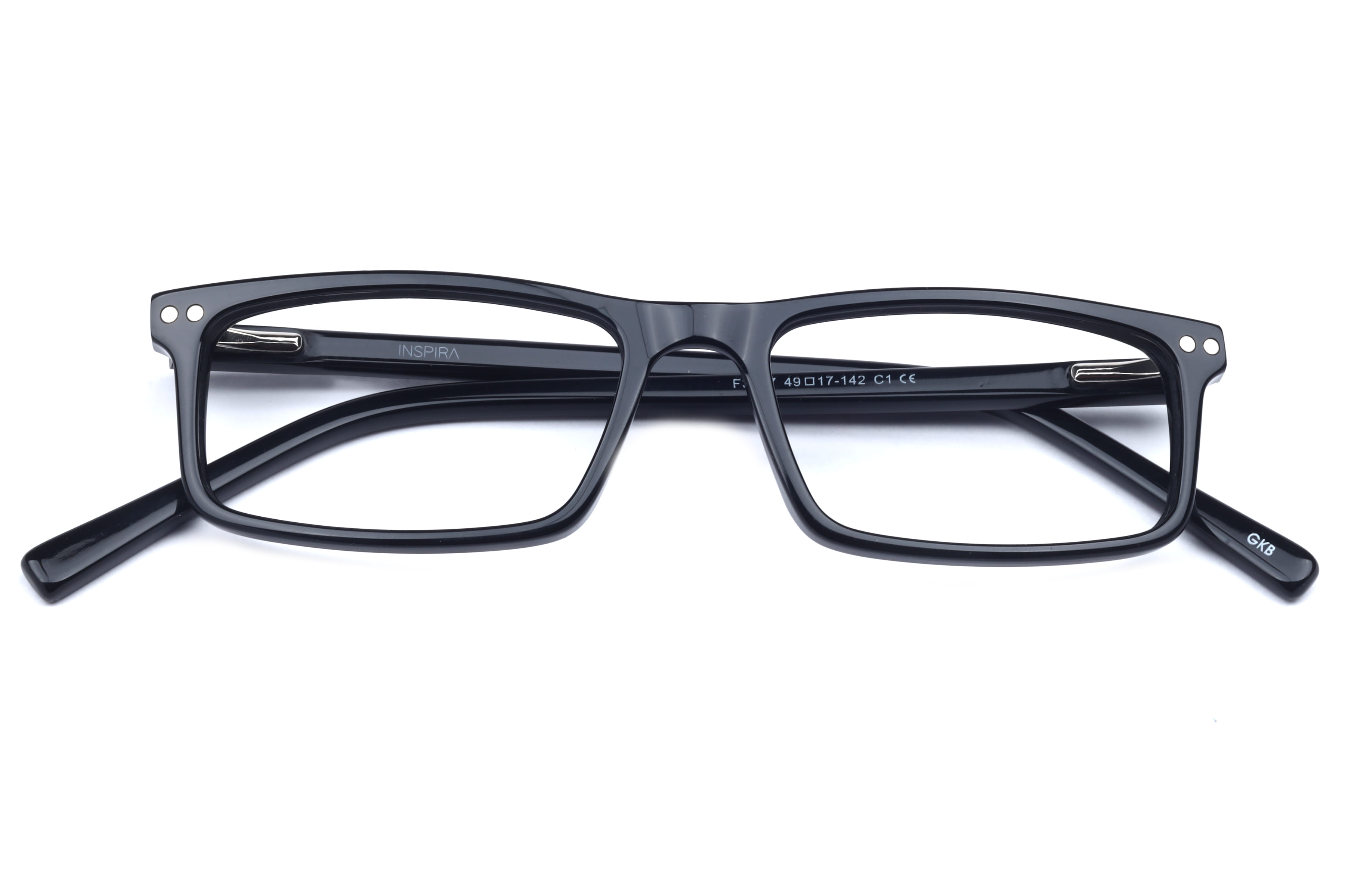 Inspira F3037 Frame Black Unisex Full Shell Frame — Black frame — view 4