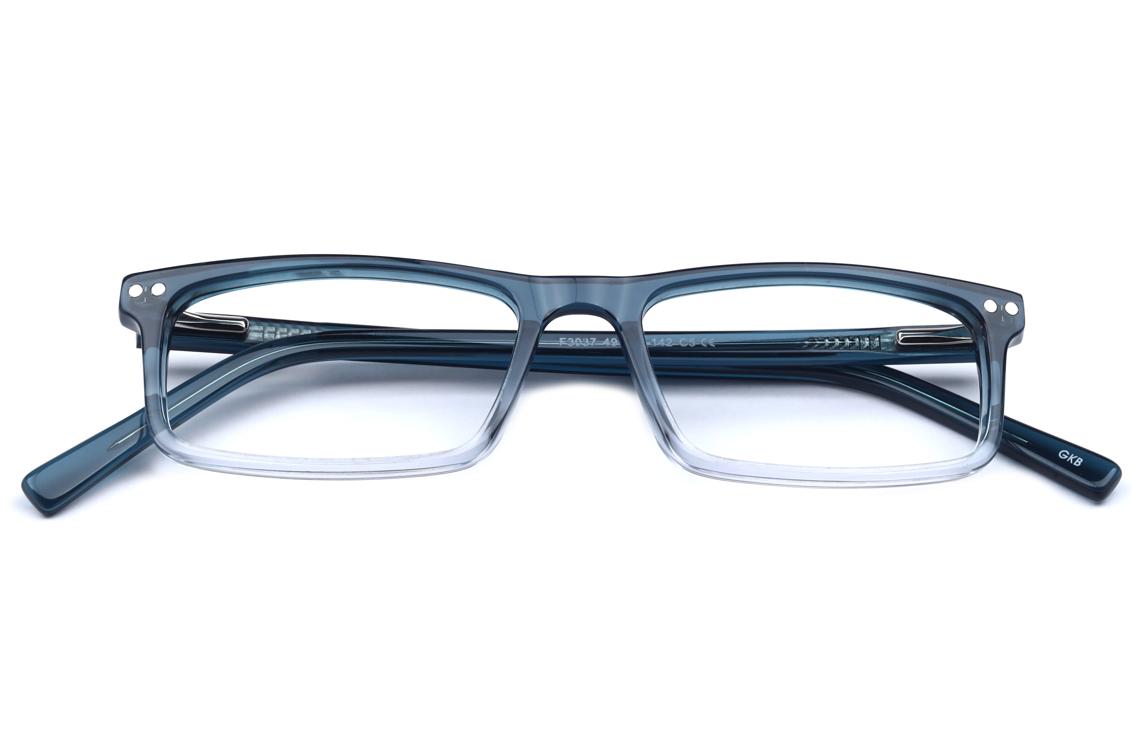 Inspira F3037 Frame Transparent Green Unisex Full Shell Frame — Transparent Green frame — view 4