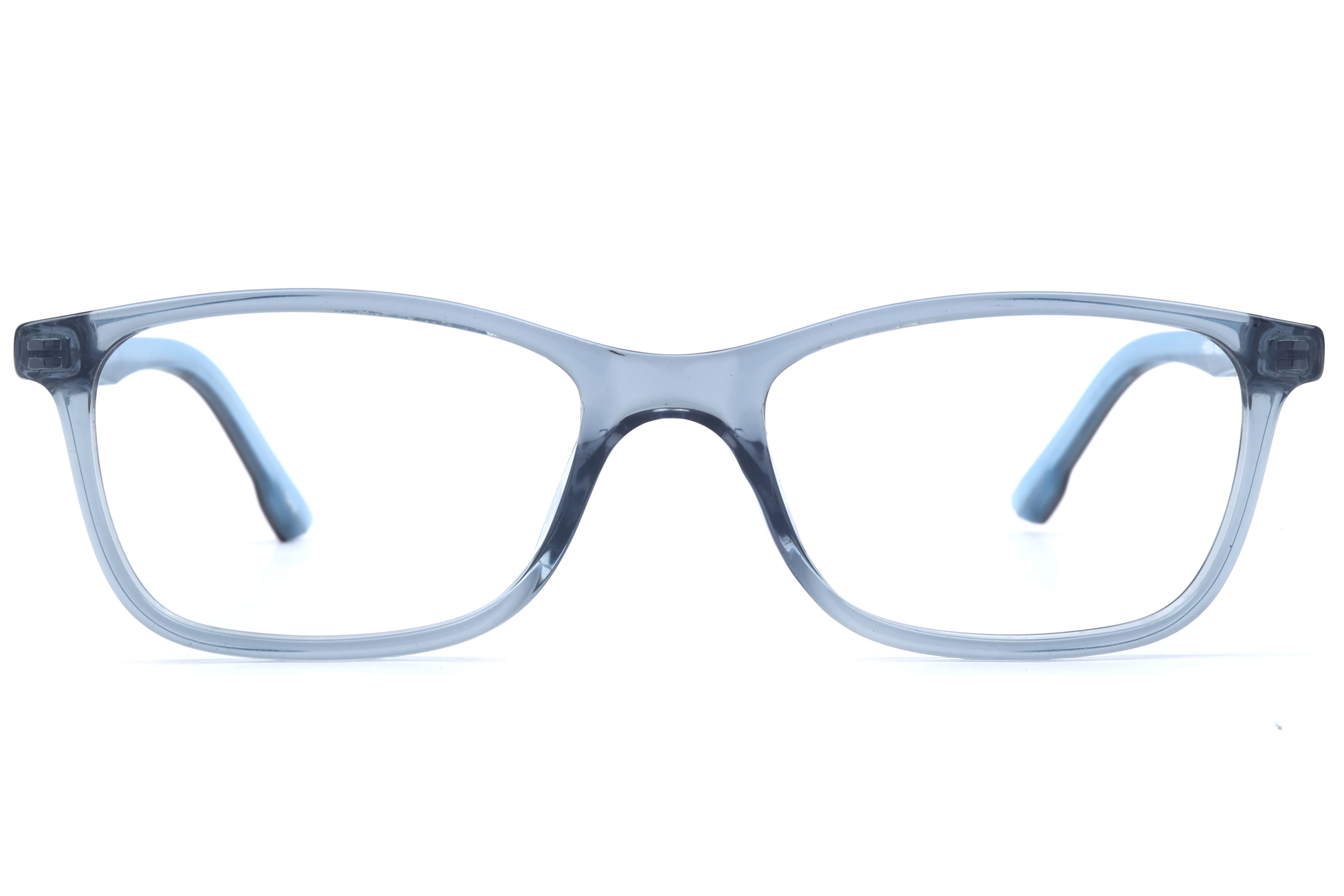 Inspira H6504 Frame Transparent Grey Unisex Full Rubber Frame — Transparent Grey frame — view 2