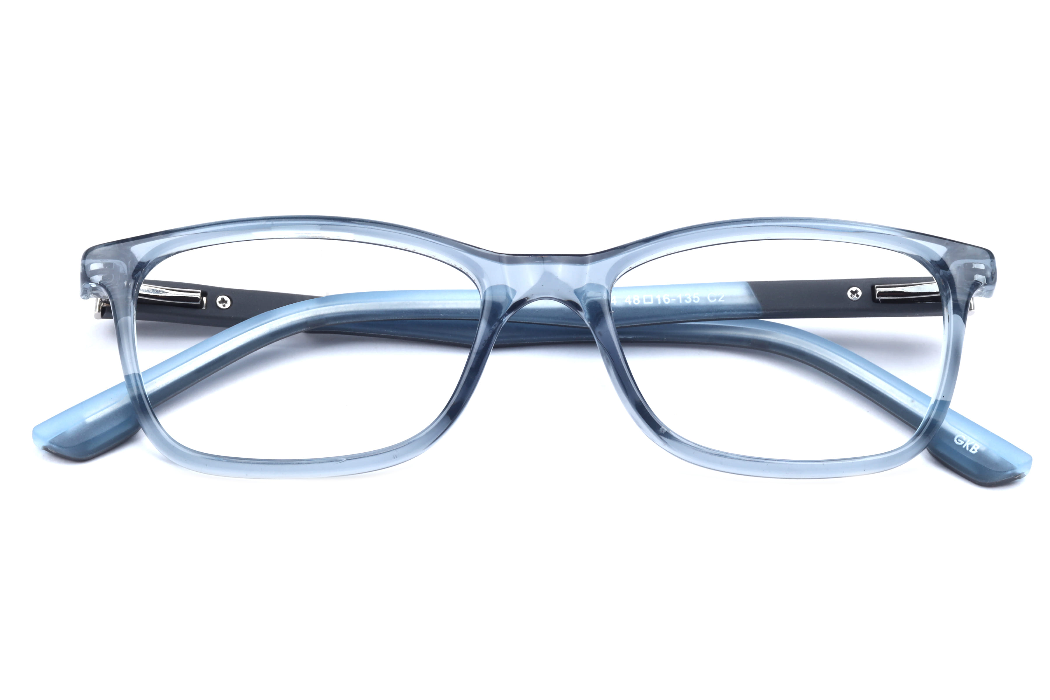 Inspira H6504 Frame Transparent Grey Unisex Full Rubber Frame — Transparent Grey frame — view 4