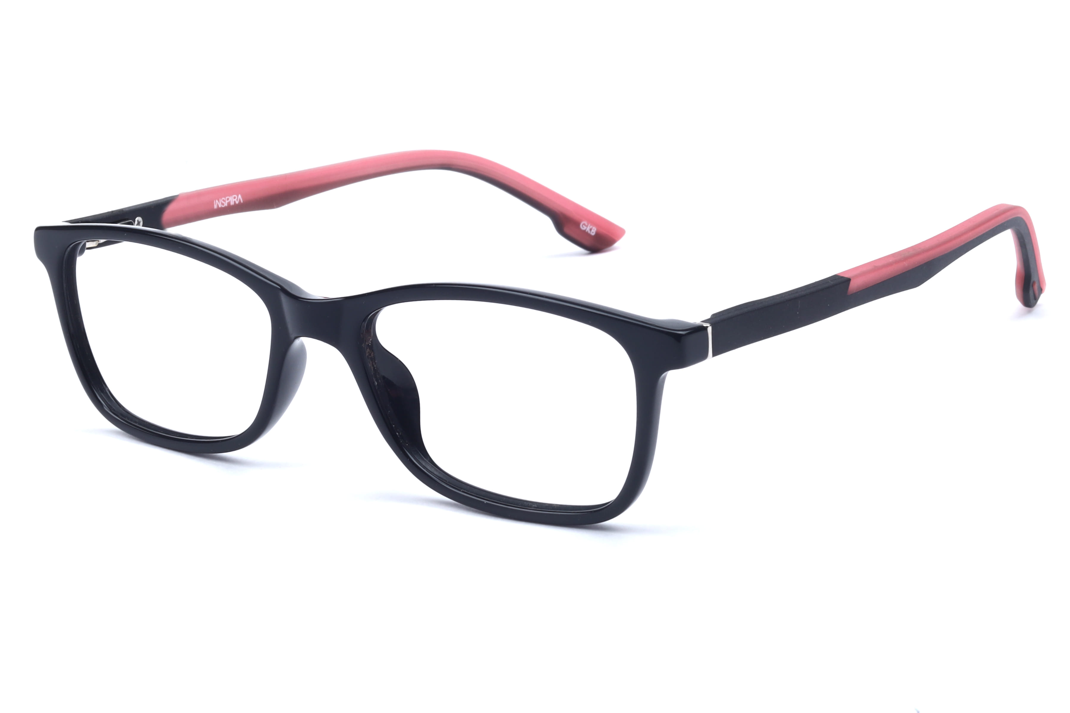 Inspira H6504 Frame Black Unisex Full Rubber Frame — Black frame — view 1