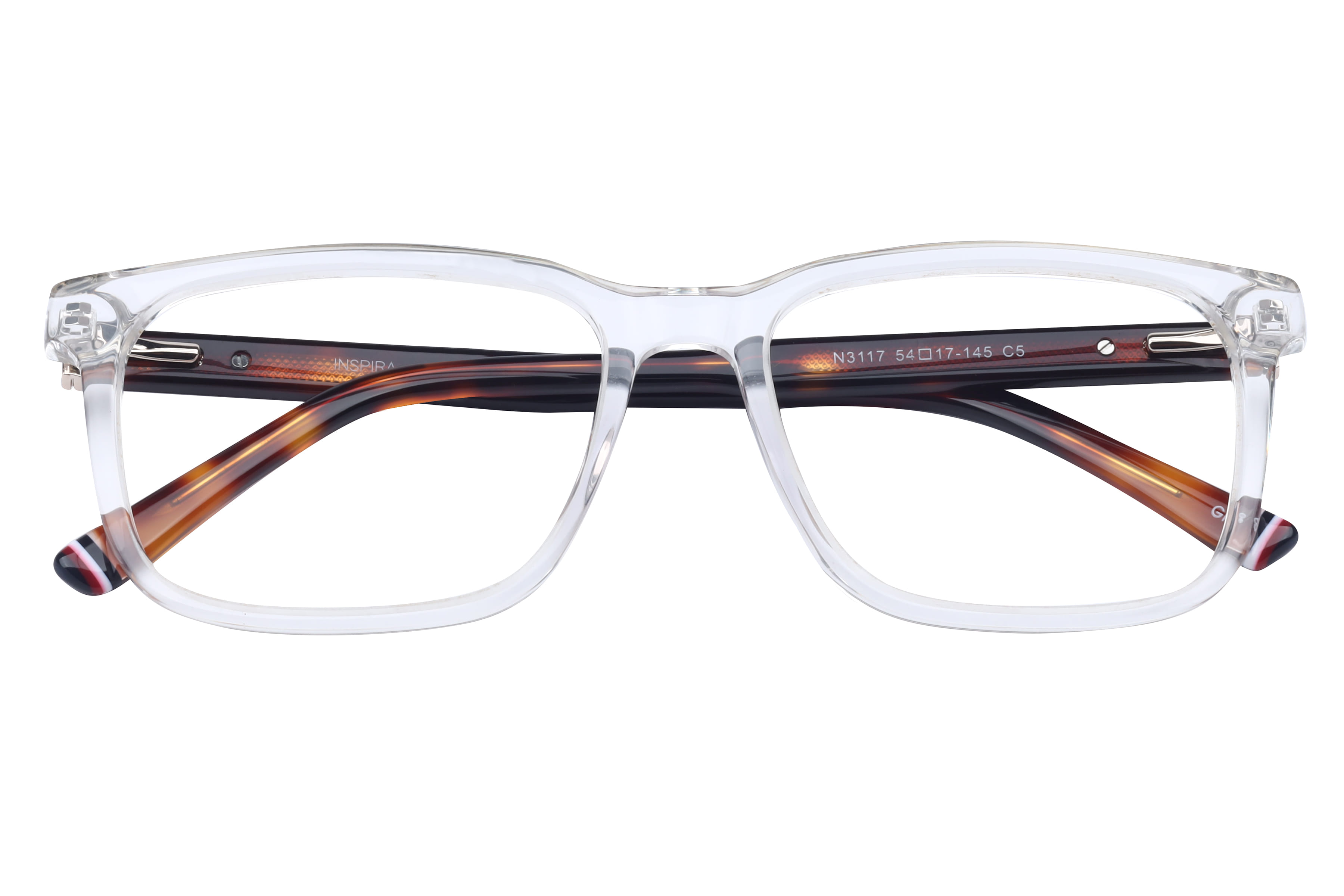 Inspira N3117 Frame Transparent Male Full Shell Frame — Transparent frame — view 4