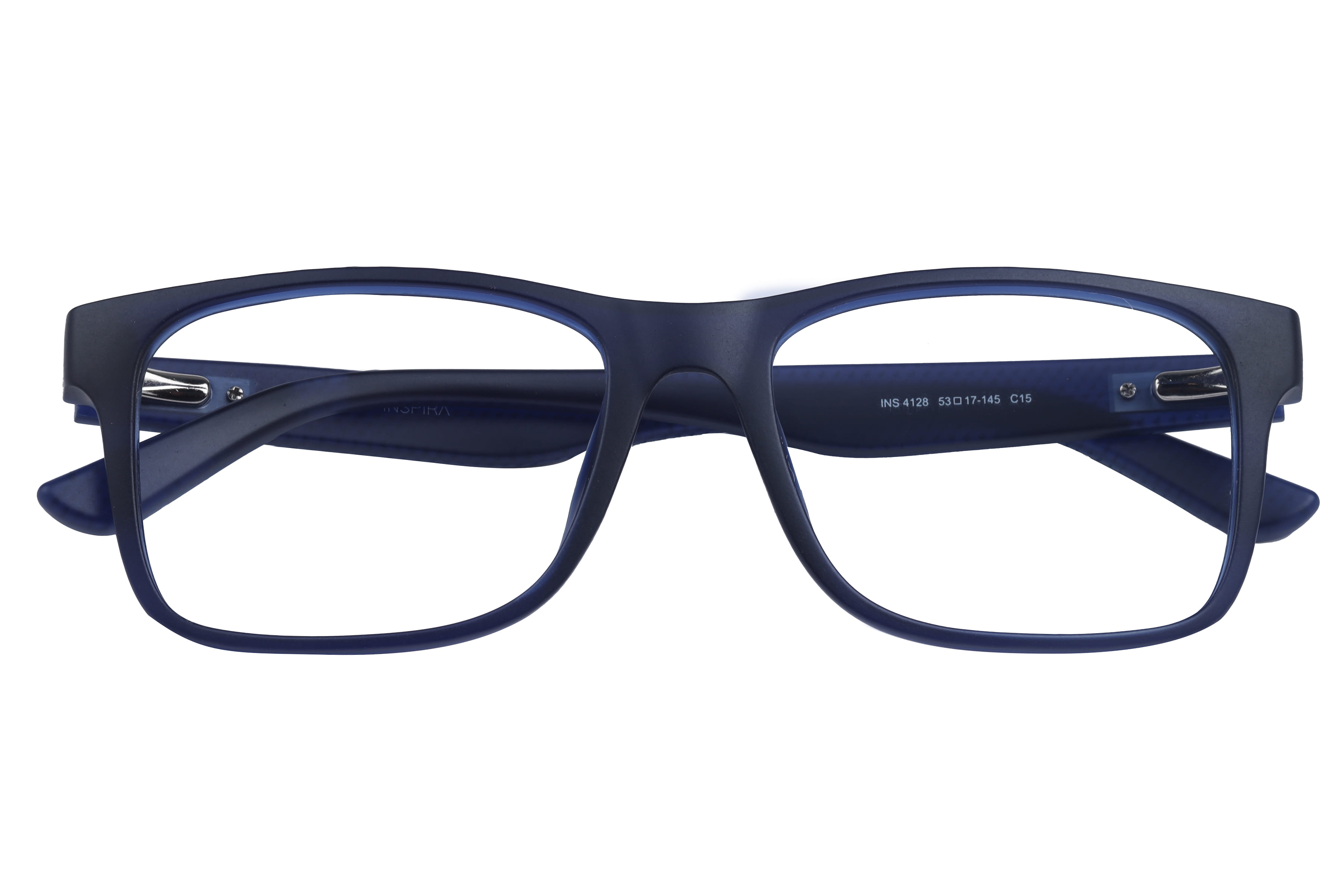 Inspira 4128 Frame Matt Blue Male Full Shell Frame — Matt Blue frame — view 4