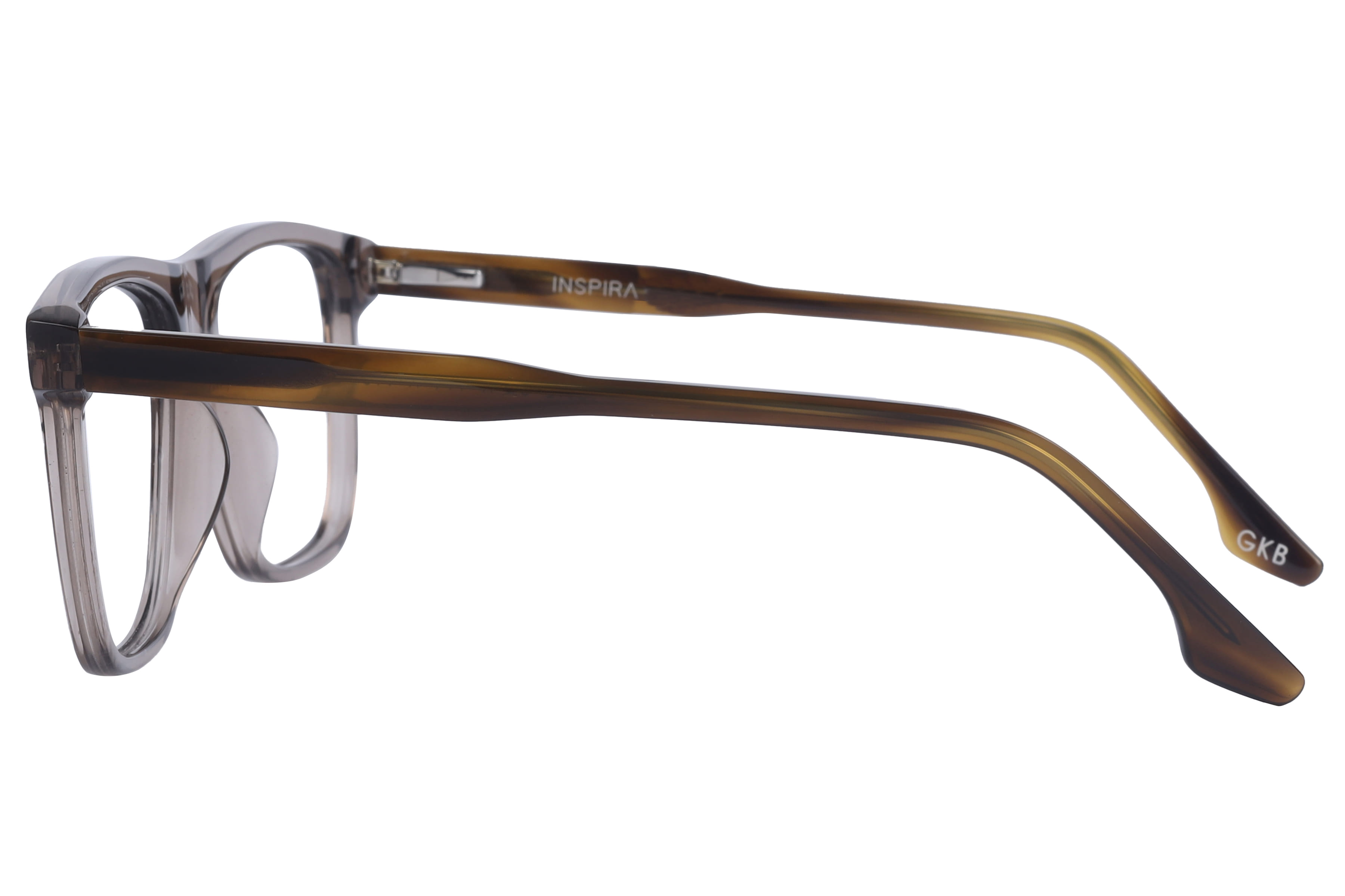 Inspira 13112 W-140 Frame Transparent Grey Male Full Shell Frame — view 3