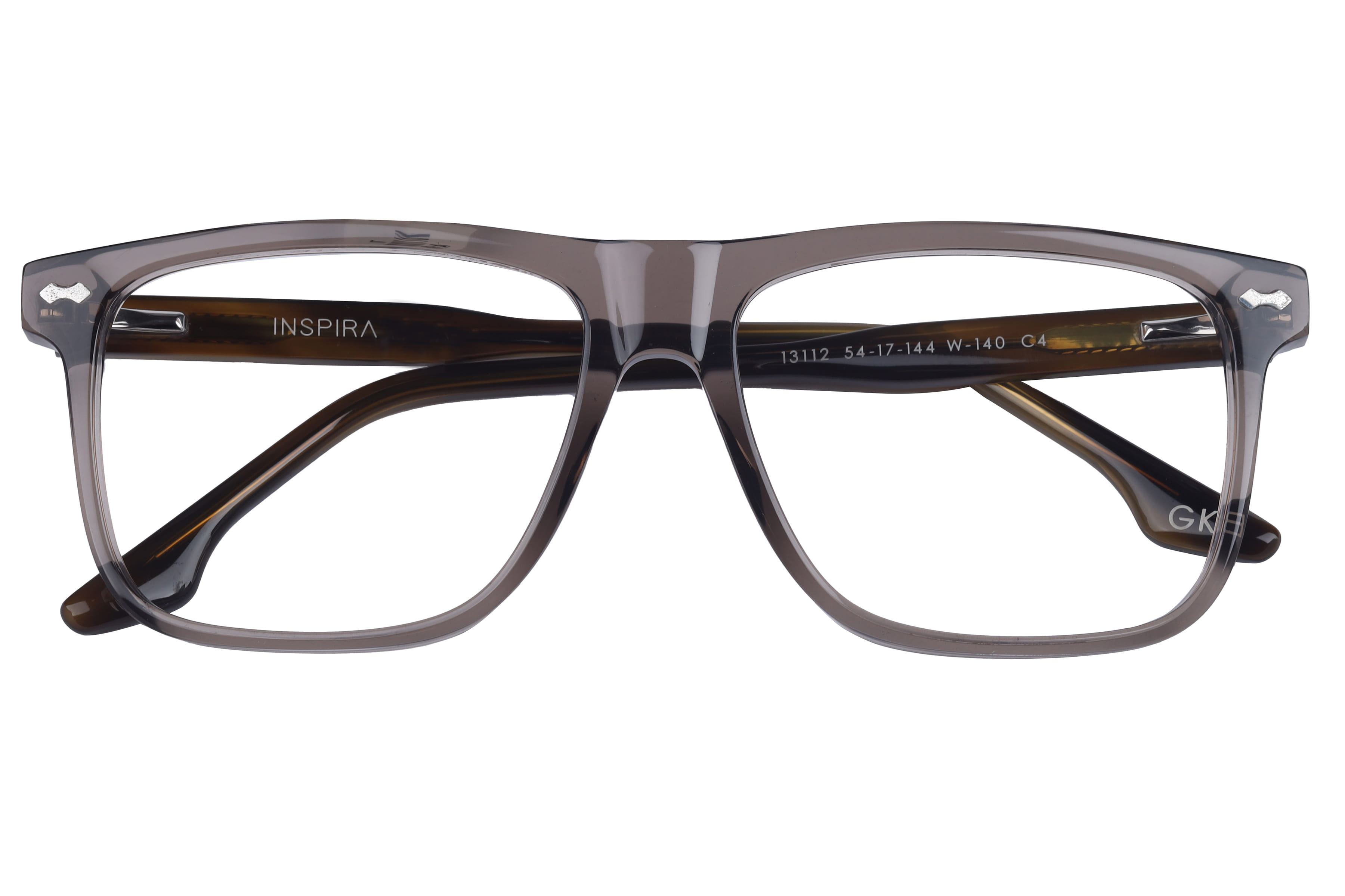 Inspira 13112 W-140 Frame Transparent Grey Male Full Shell Frame — view 4