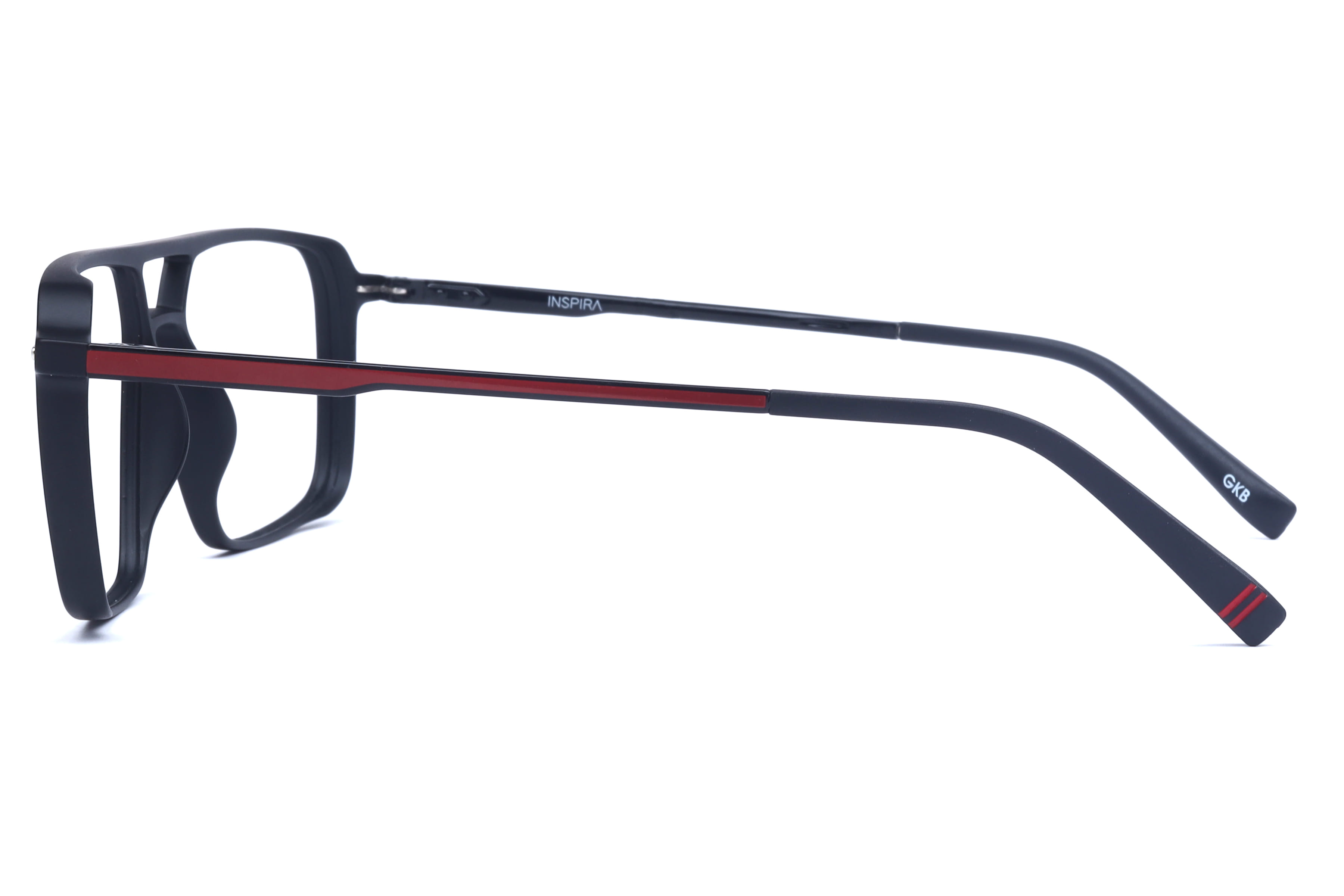 INSPIRA INF 6815 C1 6815 Frame Matt Black Male Full Shell Frame — Matt Black frame — view 3