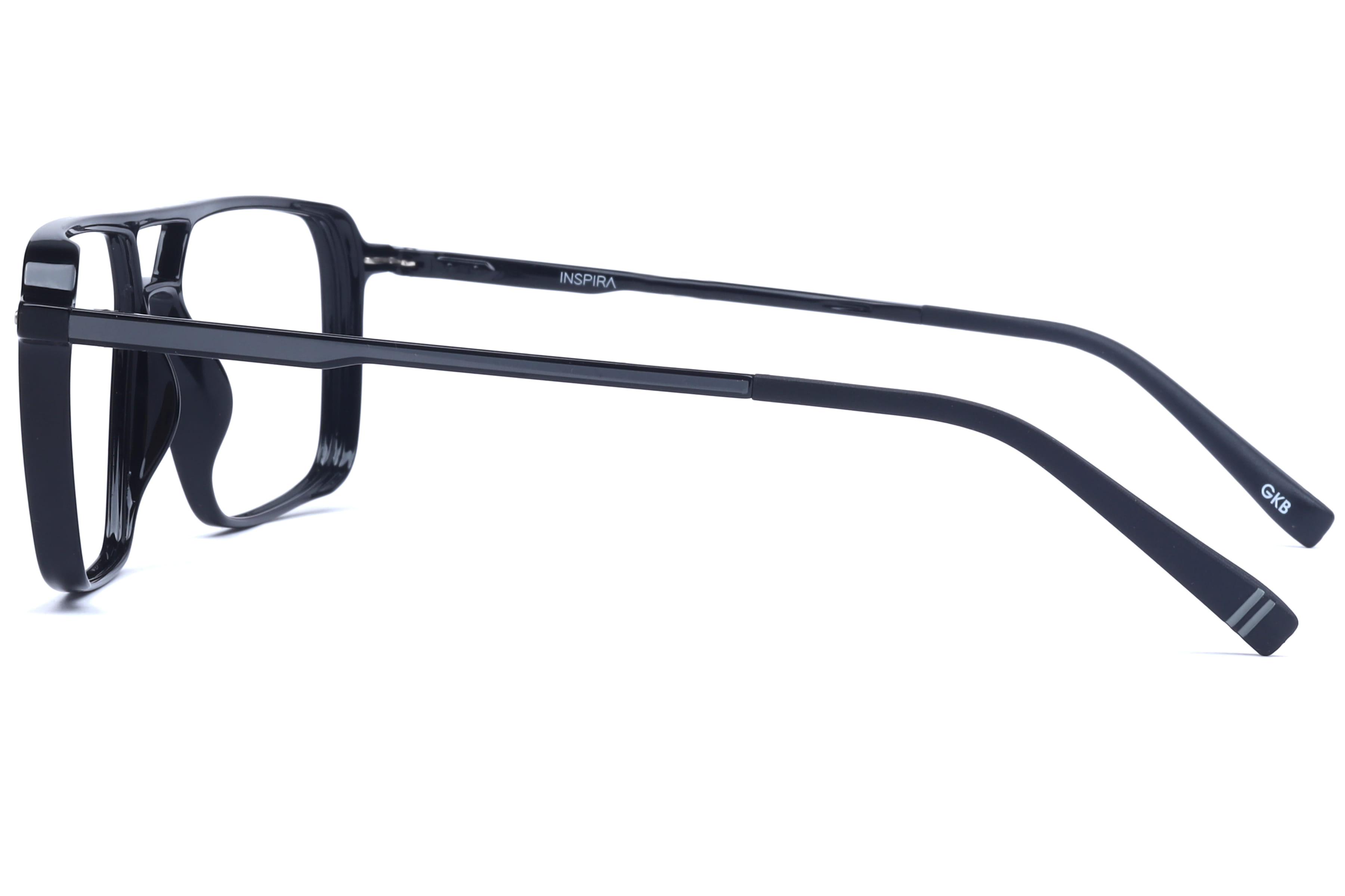 INSPIRA INF 6815 C2 6815 Frame Black Male Full Shell Frame — Black frame — view 3
