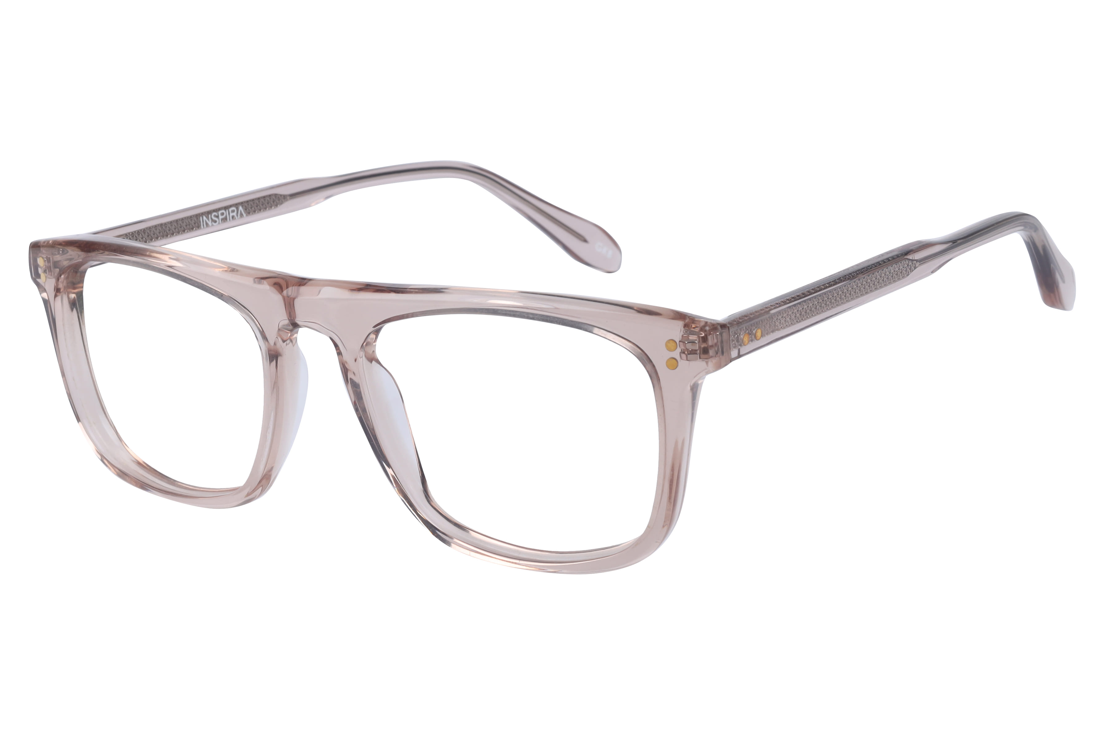 Inspira F2143 Frame Transparent Brown Male Full Shell Frame — Transparent Brown frame — view 1