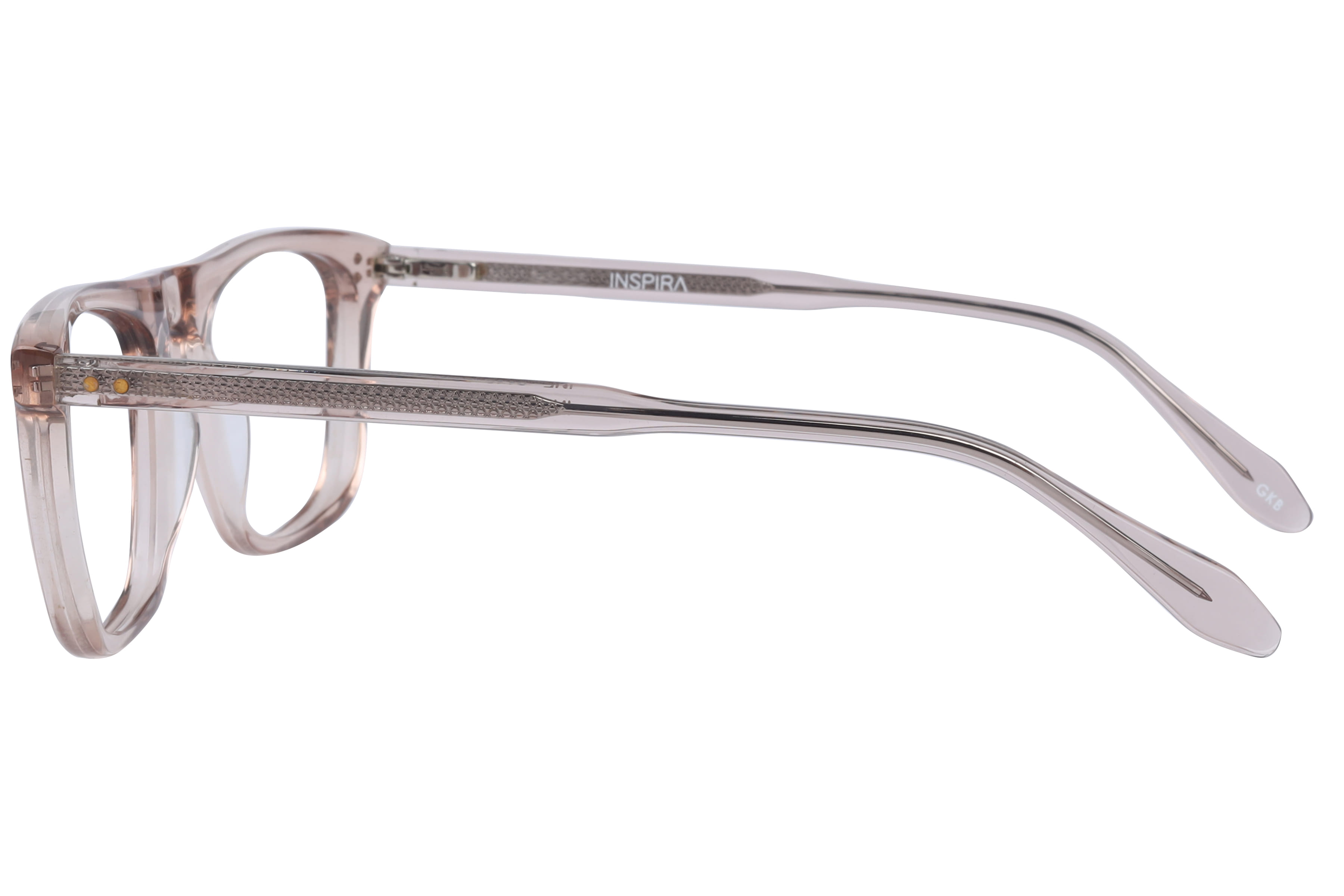 Inspira F2143 Frame Transparent Brown Male Full Shell Frame — Transparent Brown frame — view 3