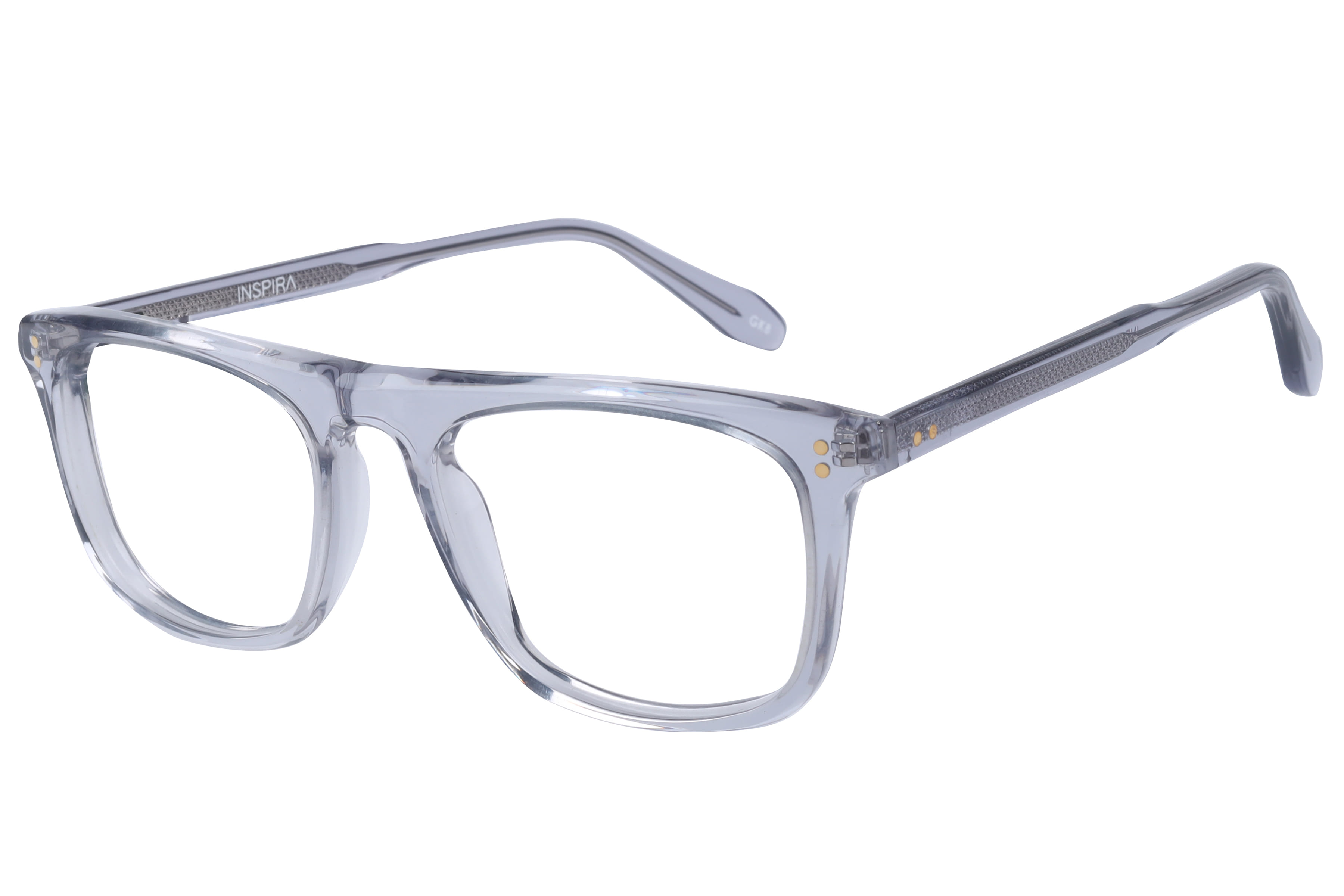 Inspira F2143 Frame Transparent Grey Male Full Shell Frame — Transparent Grey frame — view 1