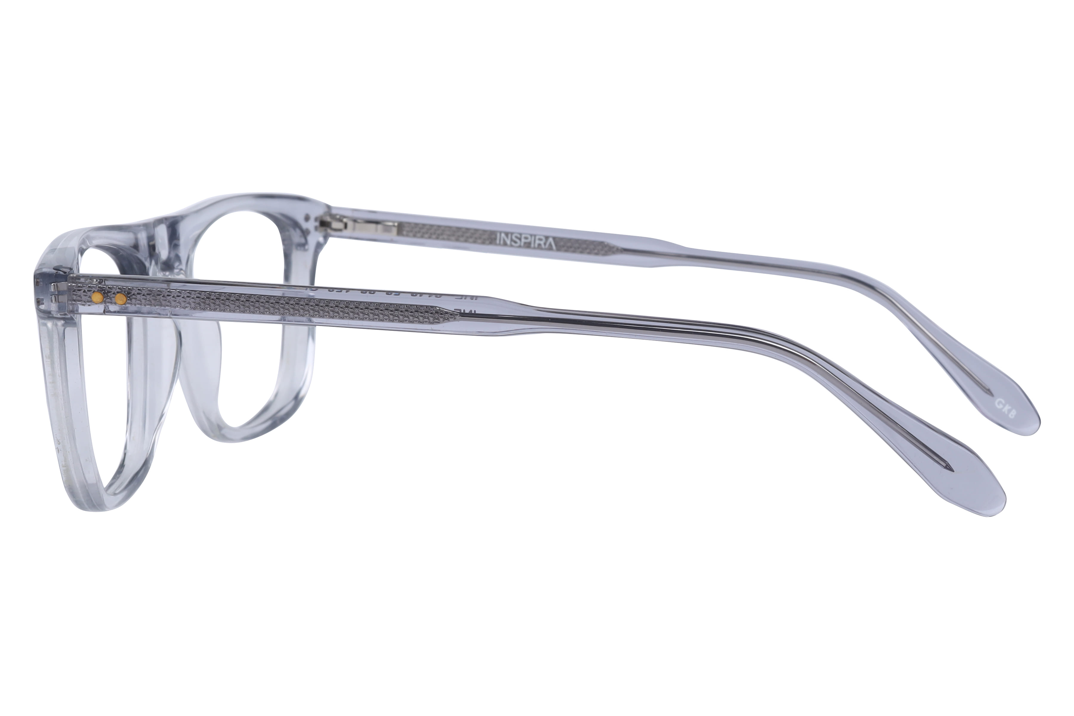 Inspira F2143 Frame Transparent Grey Male Full Shell Frame — Transparent Grey frame — view 3