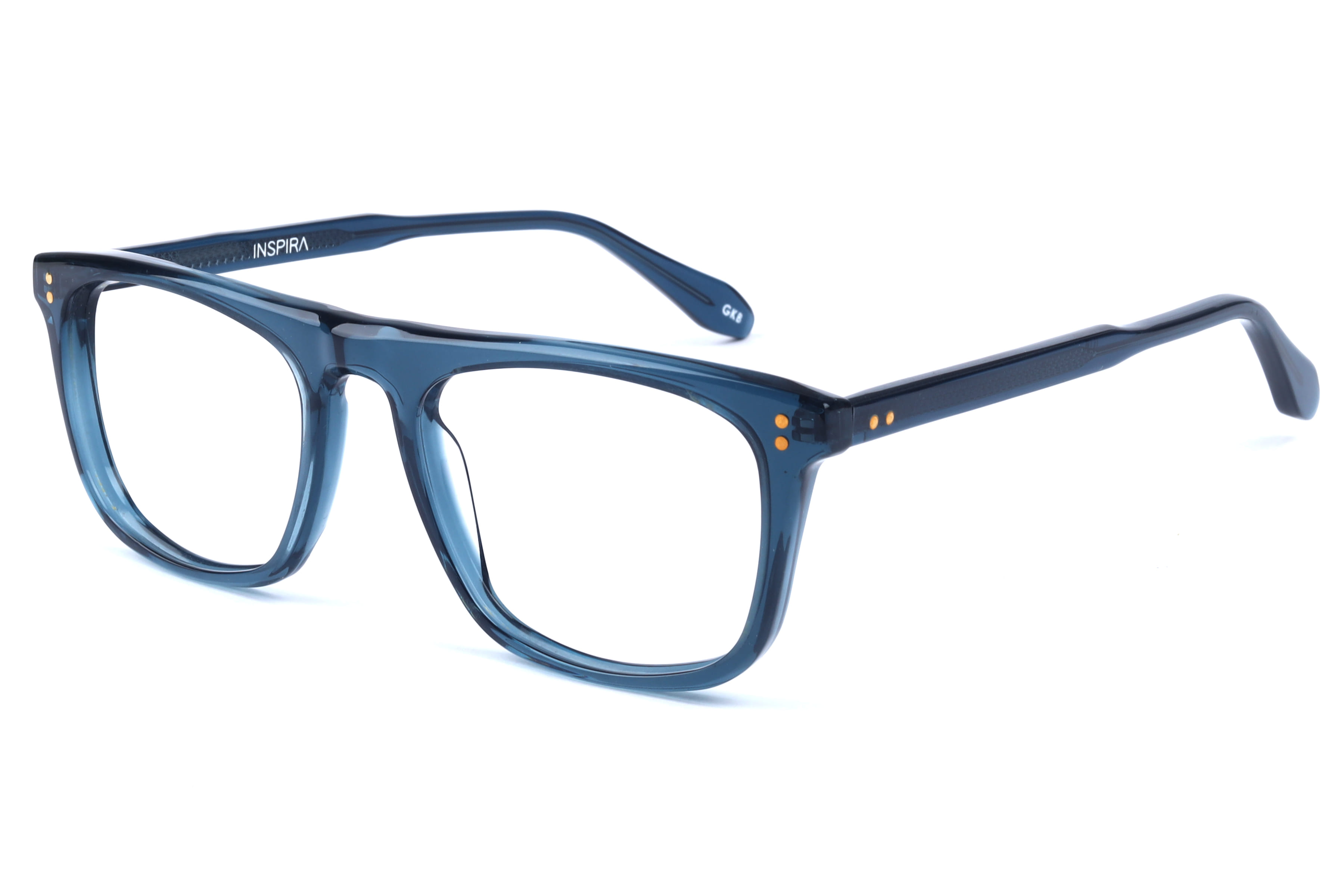 Inspira F2143 Frame Transparent Blue Male Full Shell Frame — Transparent Blue frame — view 1