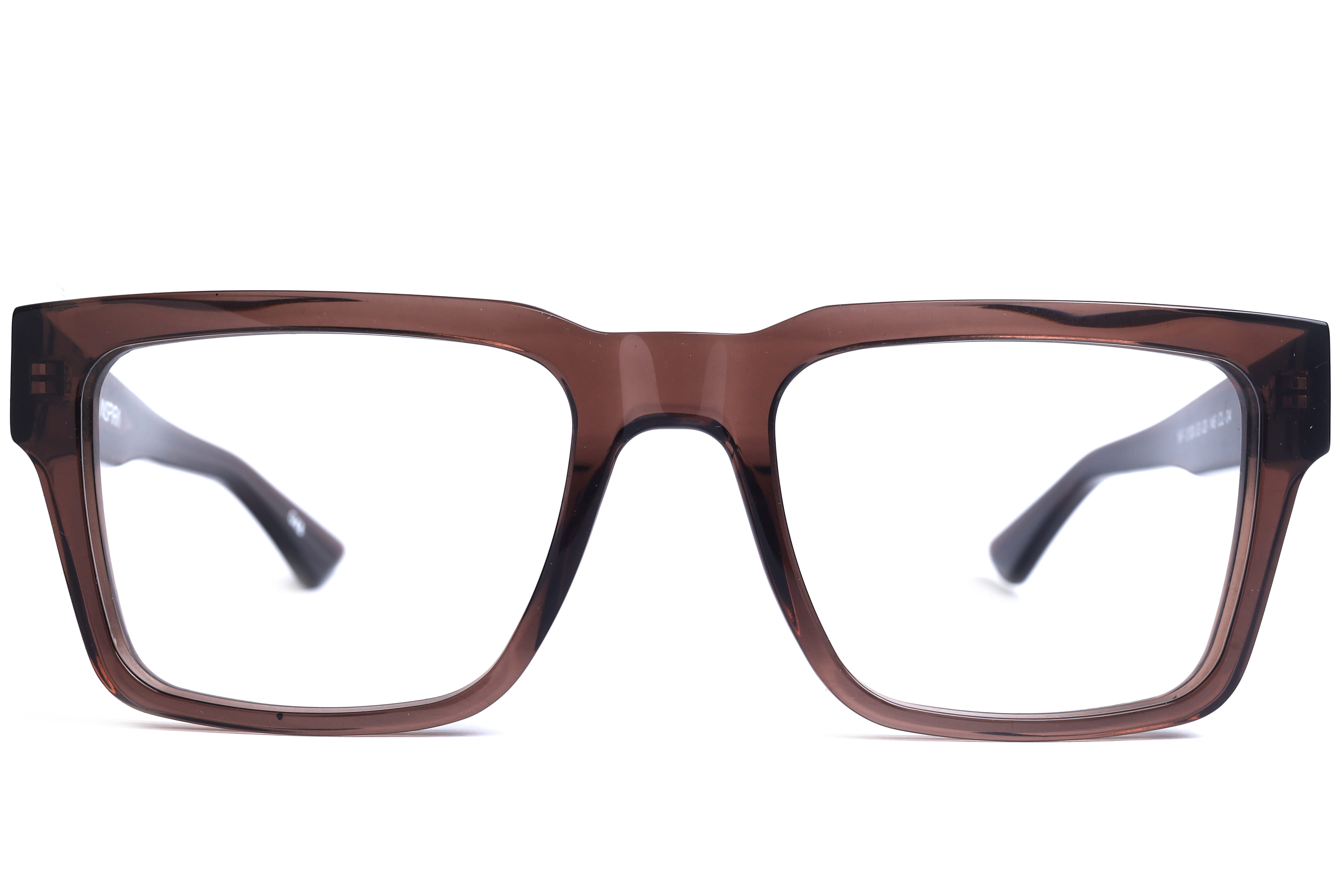 Inspira F2120 Frame Transparent Brown Male Full Shell — Transparent Brown frame