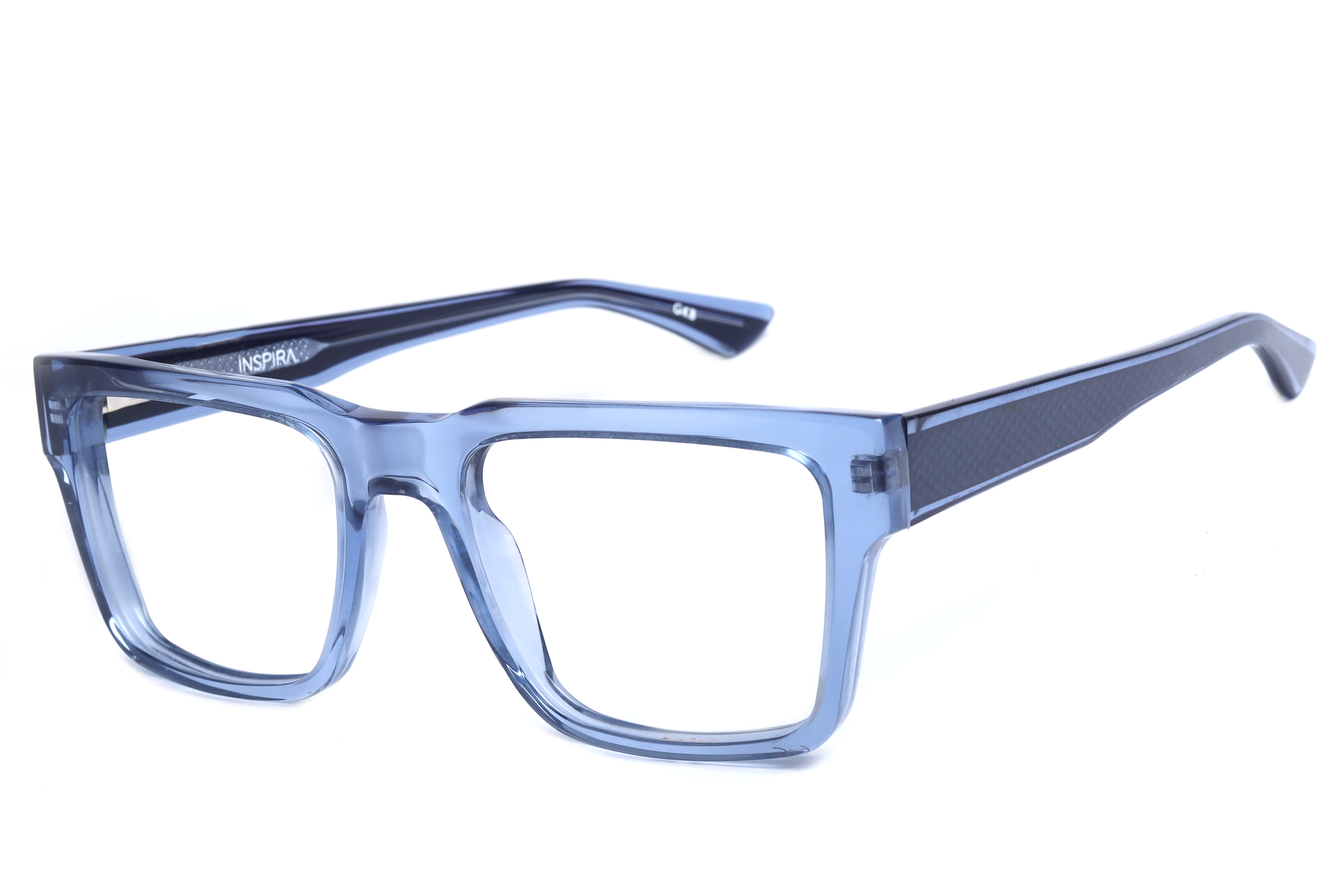 Inspira F2120 Frame Transparent Blue Male Full Shell Frame — Transparent Blue frame — view 1