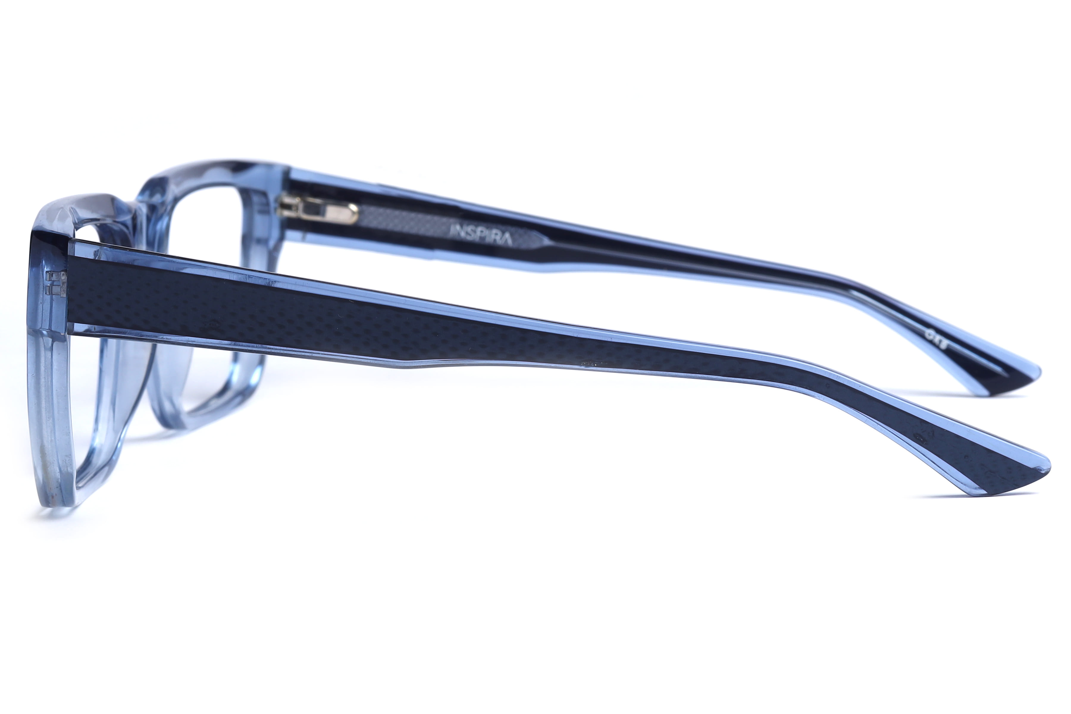 Inspira F2120 Frame Transparent Blue Male Full Shell Frame — Transparent Blue frame — view 3