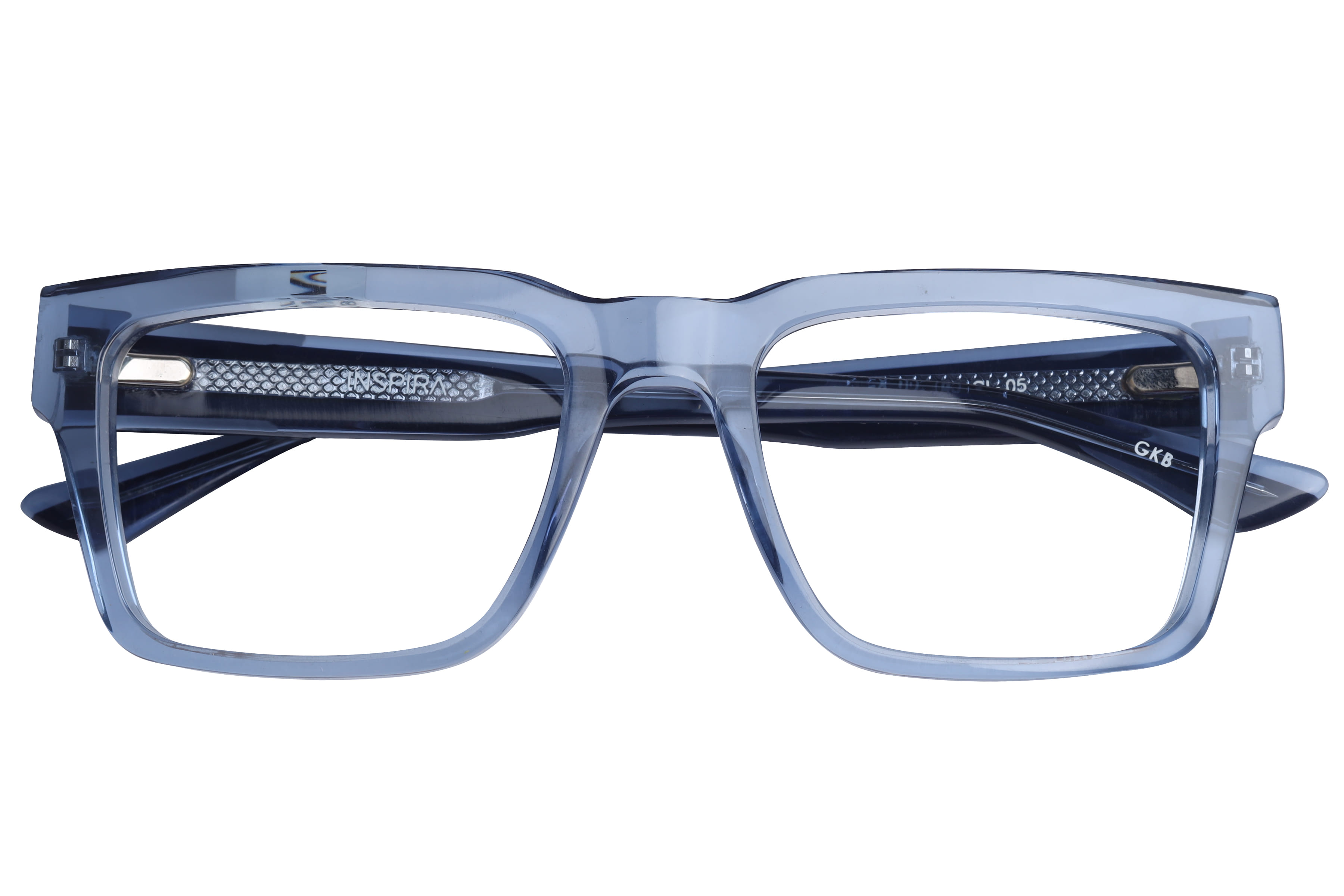 Inspira F2120 Frame Transparent Blue Male Full Shell Frame — Transparent Blue frame — view 4