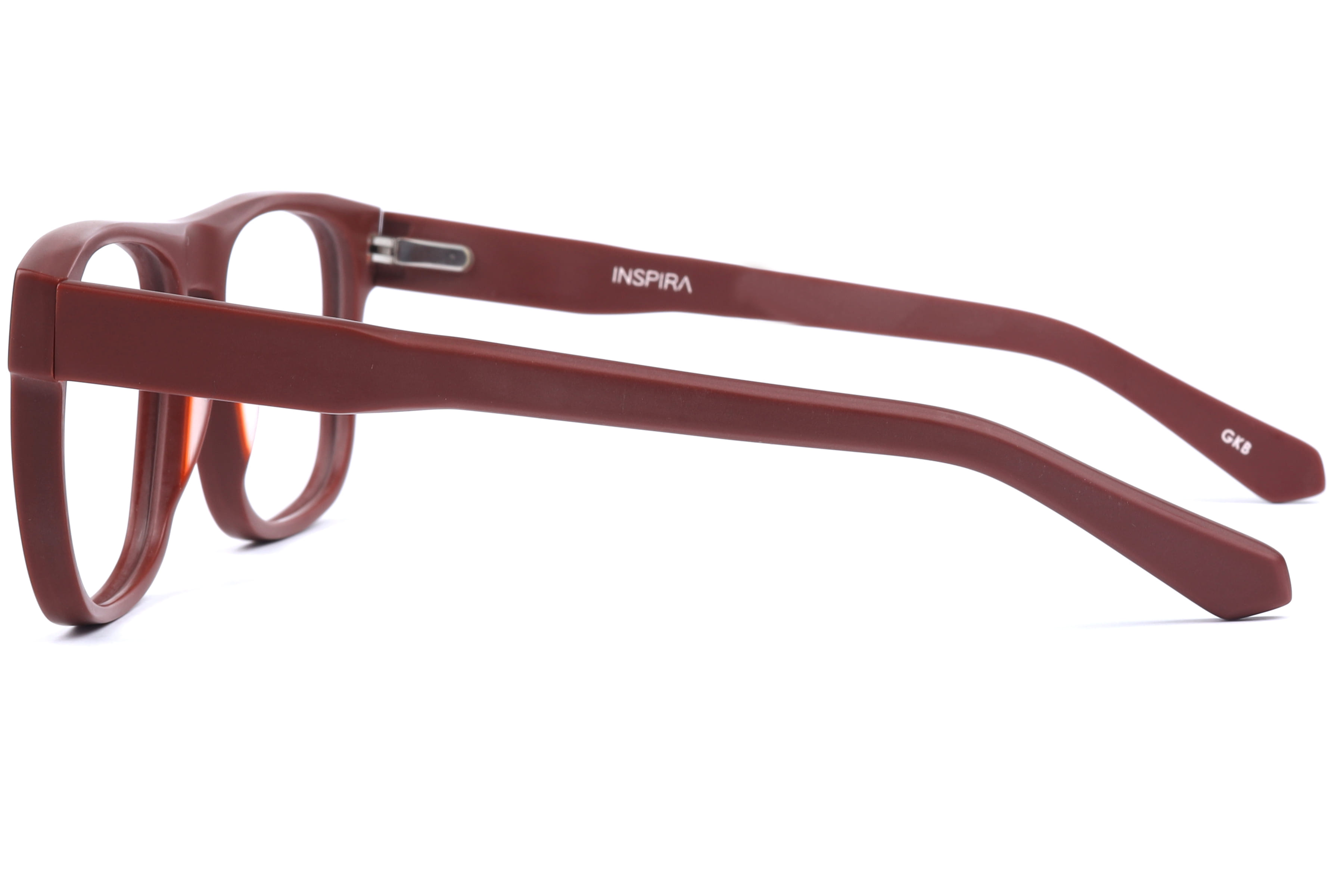Inspira F2157 Frame Matt Brown Male Full Shell Frame — Matt Brown frame — view 3