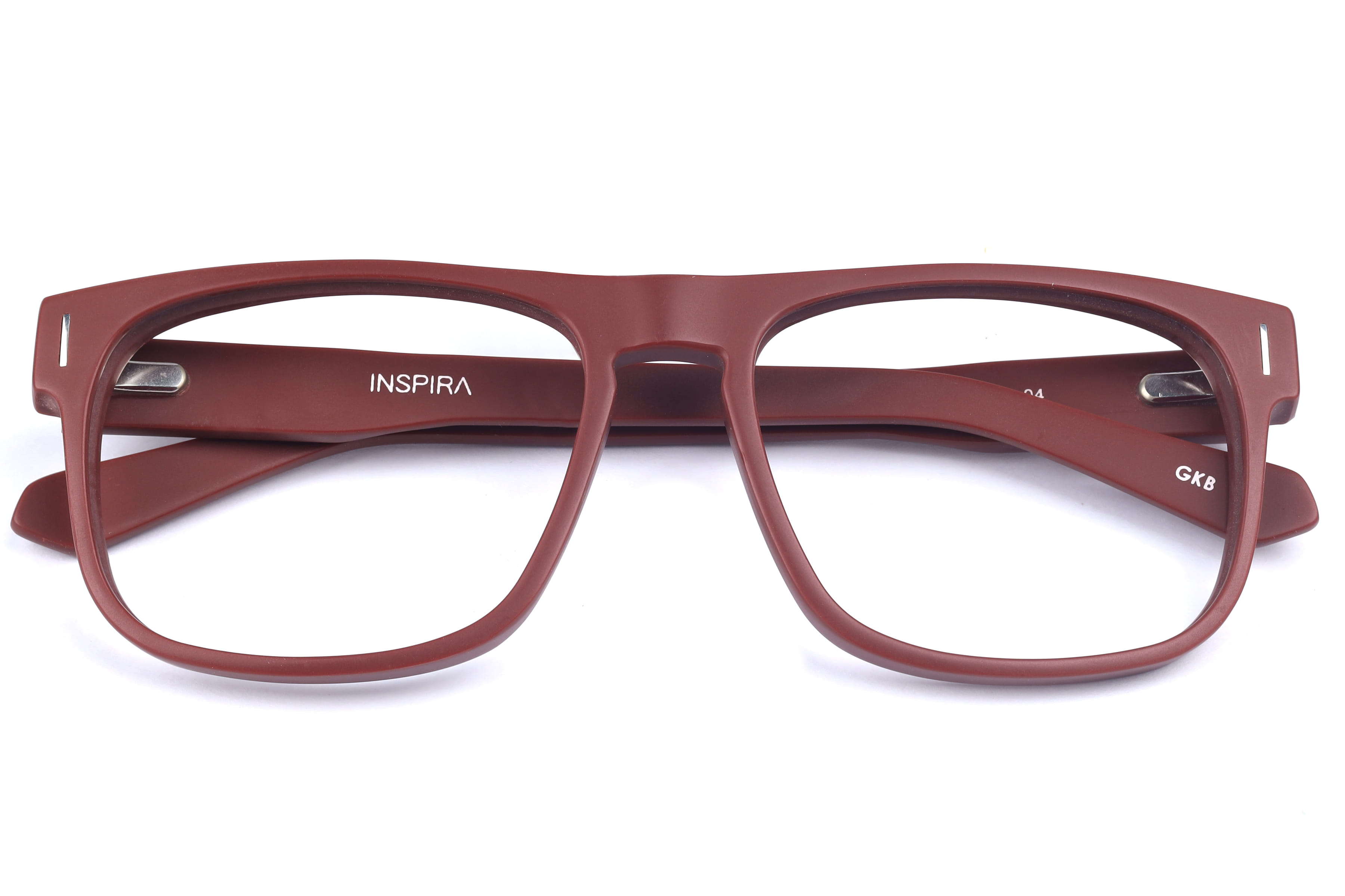 Inspira F2157 Frame Matt Brown Male Full Shell Frame — Matt Brown frame — view 4