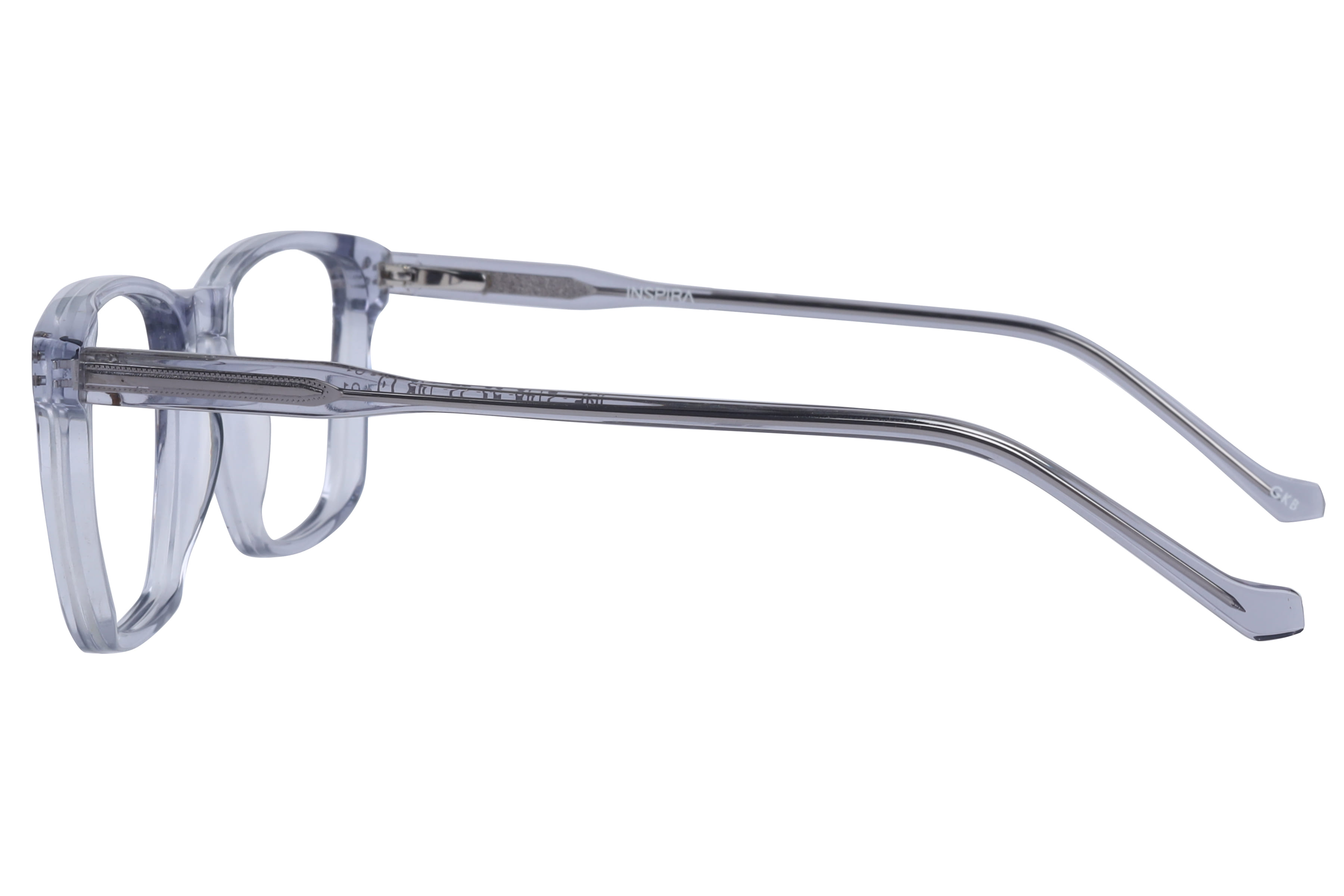Inspira F2148 Frame Transparent Grey Male Full Shell Frame — Transparent Grey frame — view 3