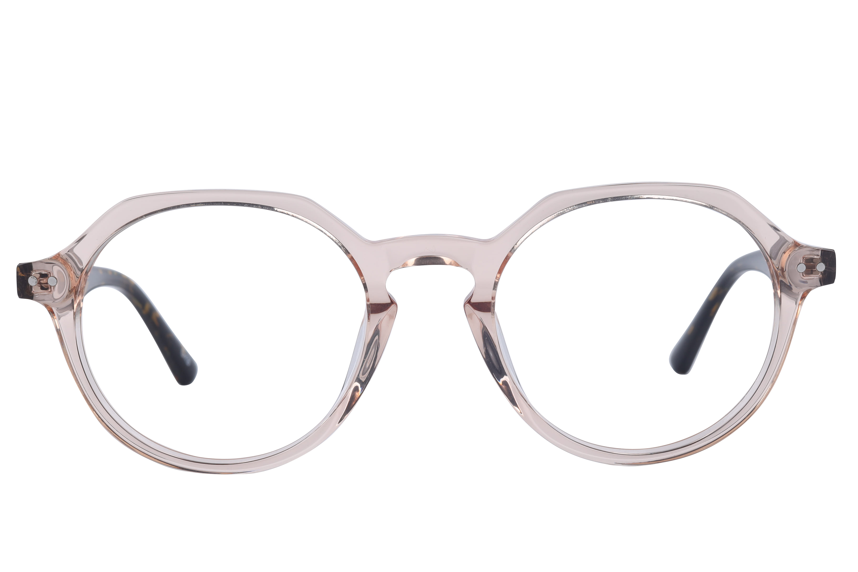Inspira BAF2005 Frame Transparent Brown Unisex Full Shell Frame — Transparent Brown frame — view 2