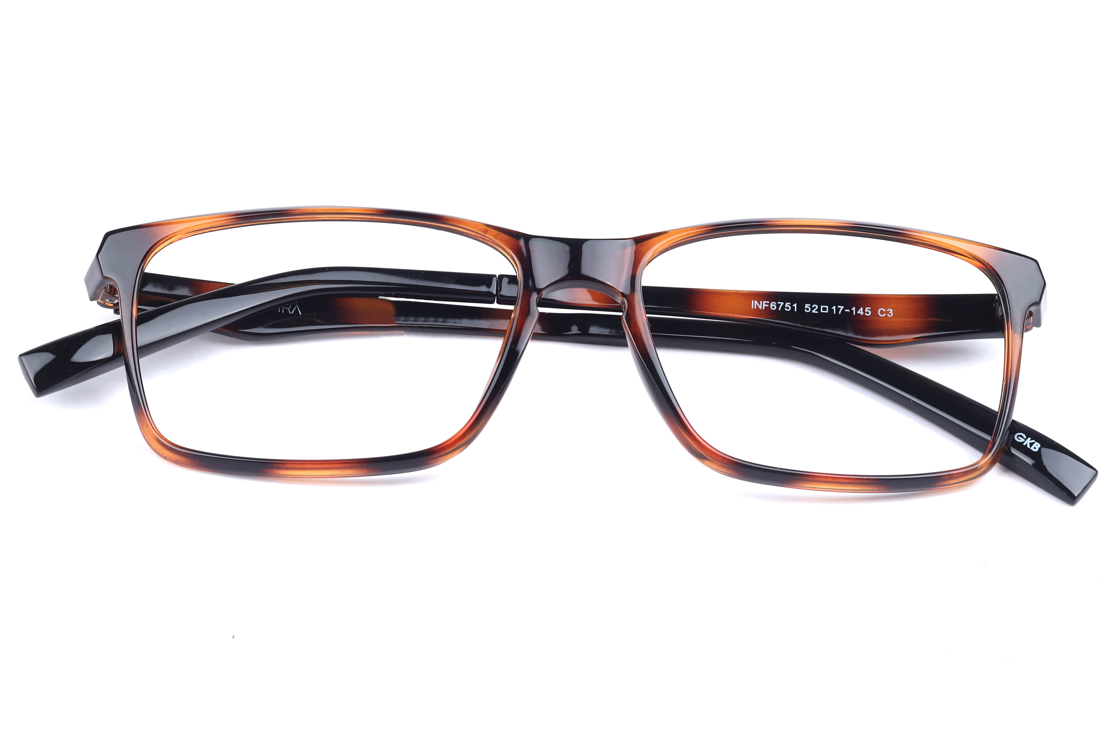 Inspira F6751 Frame Havana Male Full Shell Frame — Havana frame — view 4