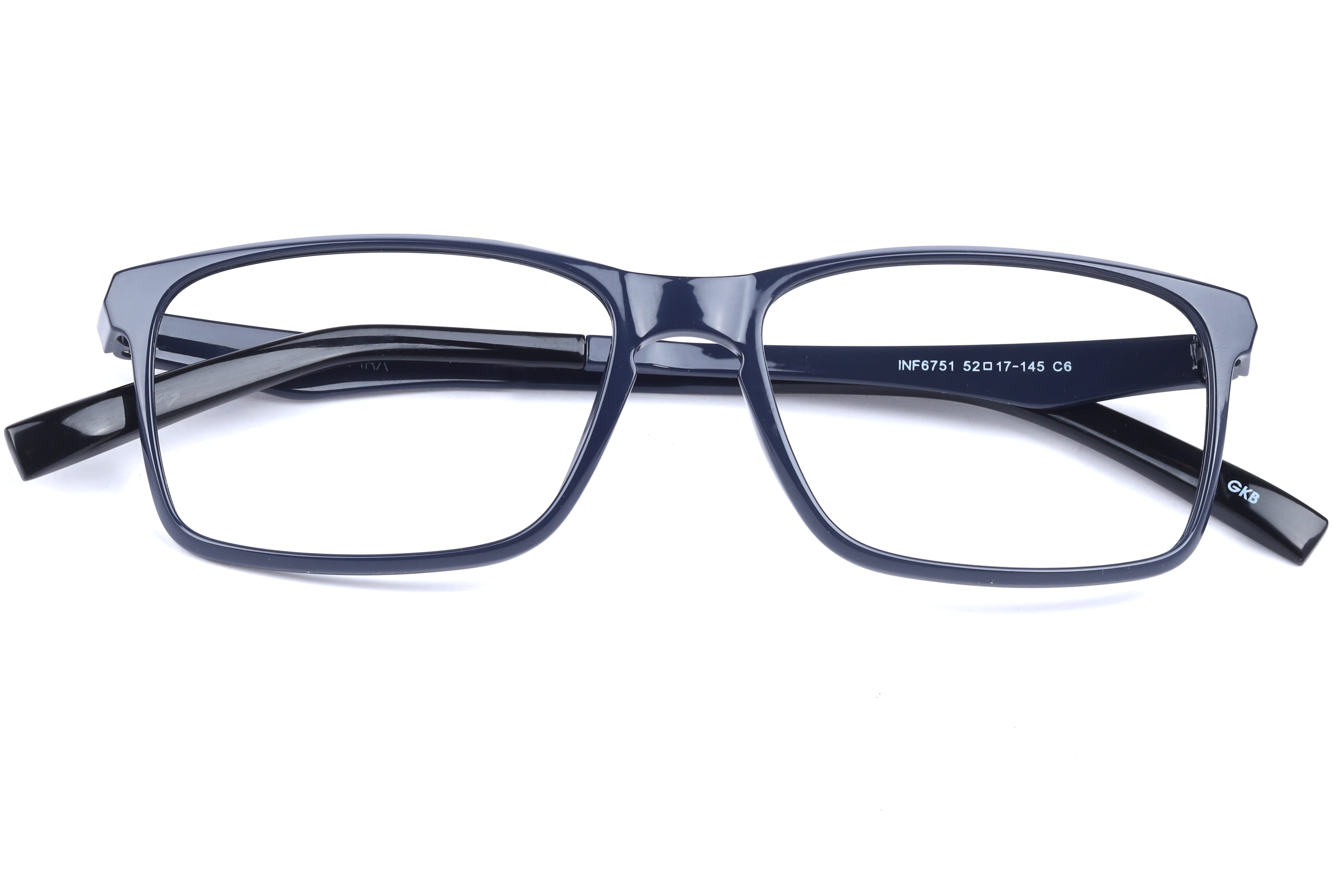 Inspira F6751 Frame Blue Male Full Shell Frame — Blue frame — view 4