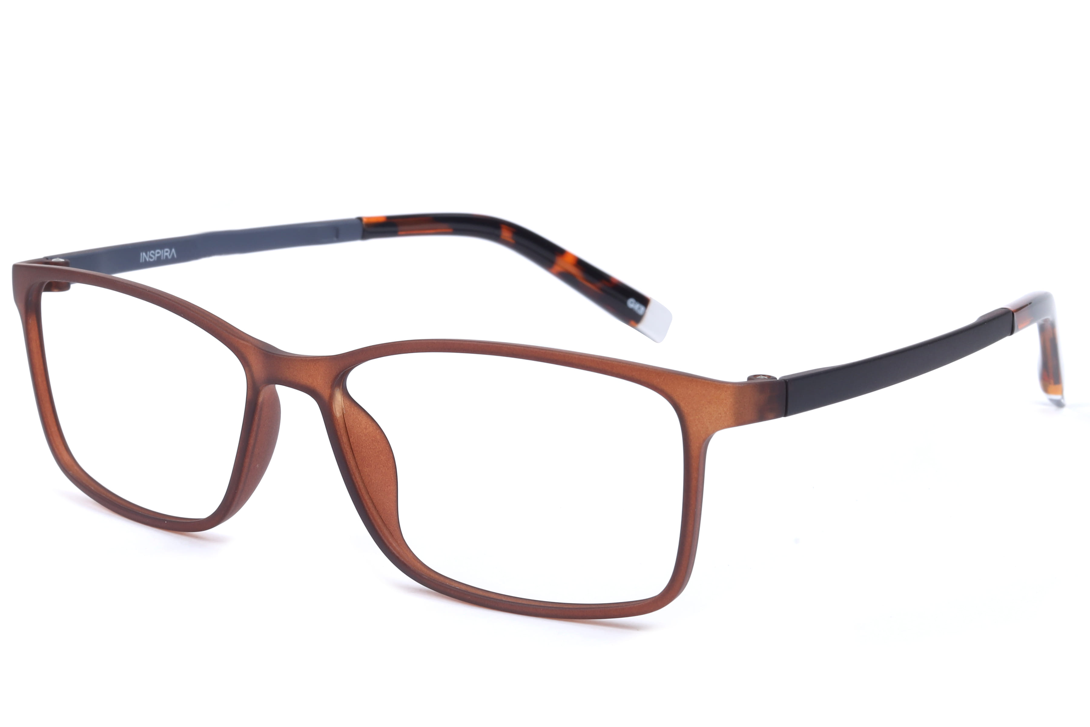 Inspira F6495 Frame Matt Brown Unisex Full Shell Frame — Matt Brown frame — view 1