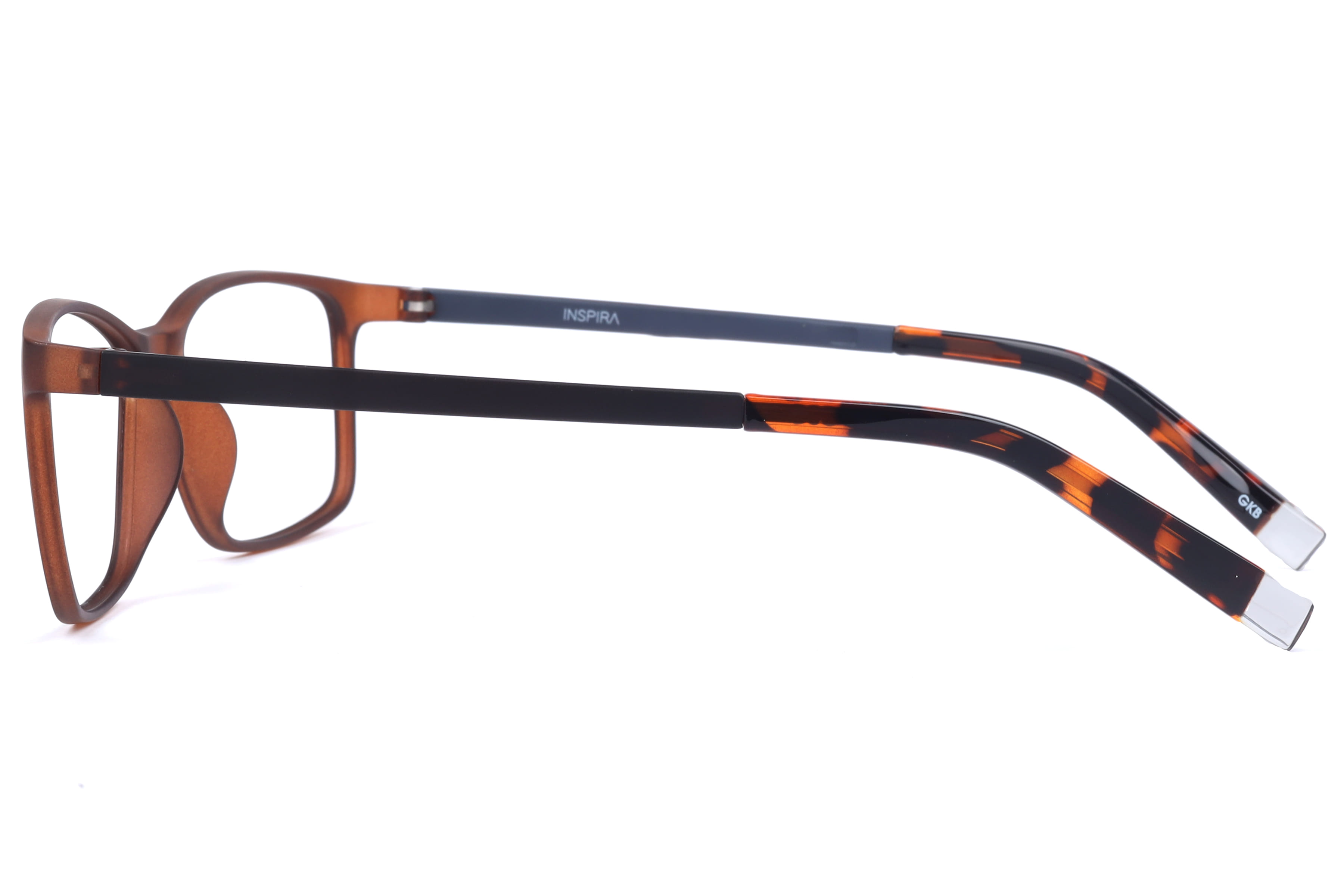 Inspira F6495 Frame Matt Brown Unisex Full Shell Frame — Matt Brown frame — view 3
