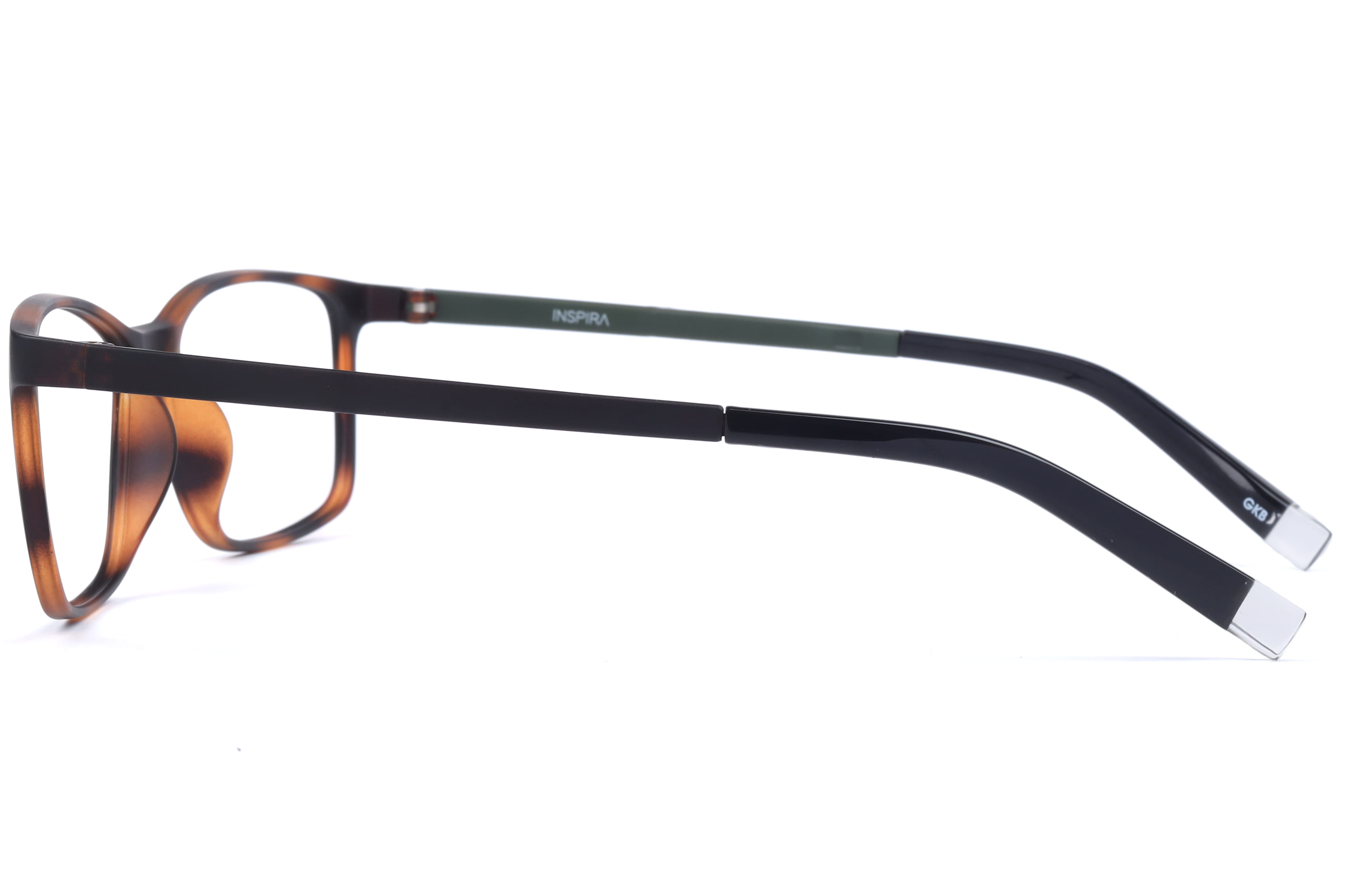 Inspira F6495 Frame Matt Havana Unisex Full Shell Frame — Matt Havana frame — view 3