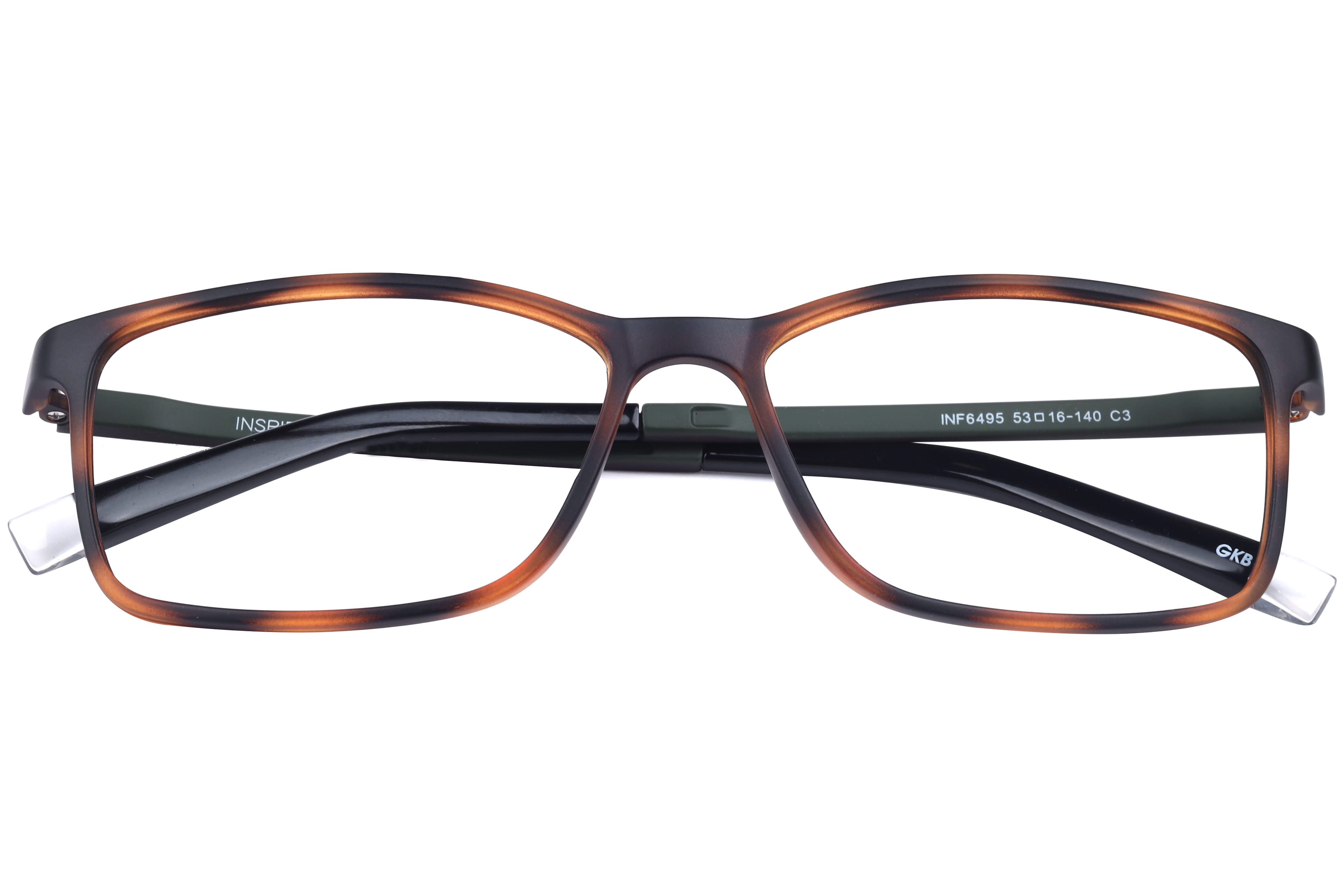 Inspira F6495 Frame Matt Havana Unisex Full Shell Frame — Matt Havana frame — view 4