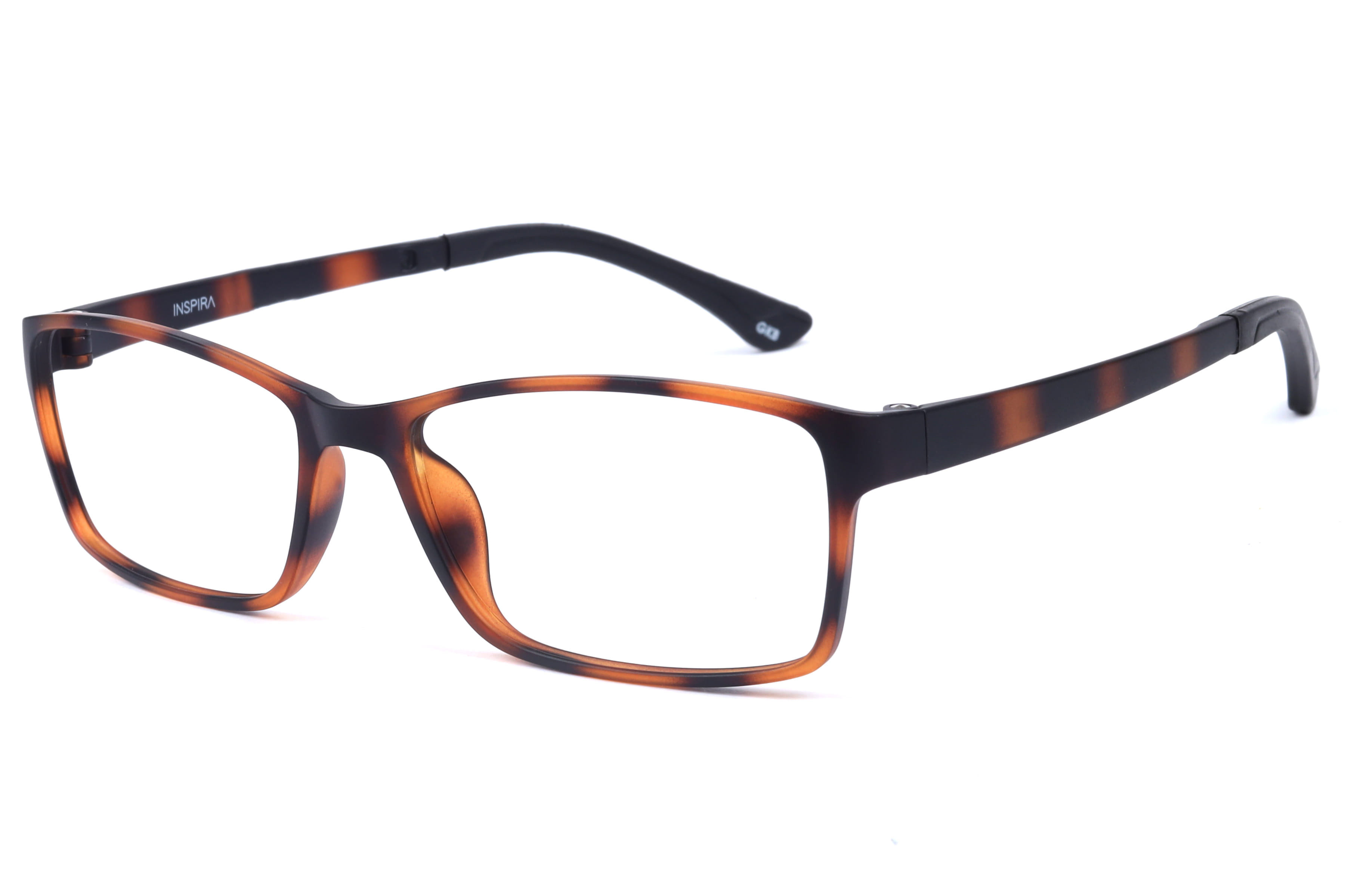 Inspira F6496 Frame Matt Havana Unisex Full Shell Frame — Matt Havana frame — view 1