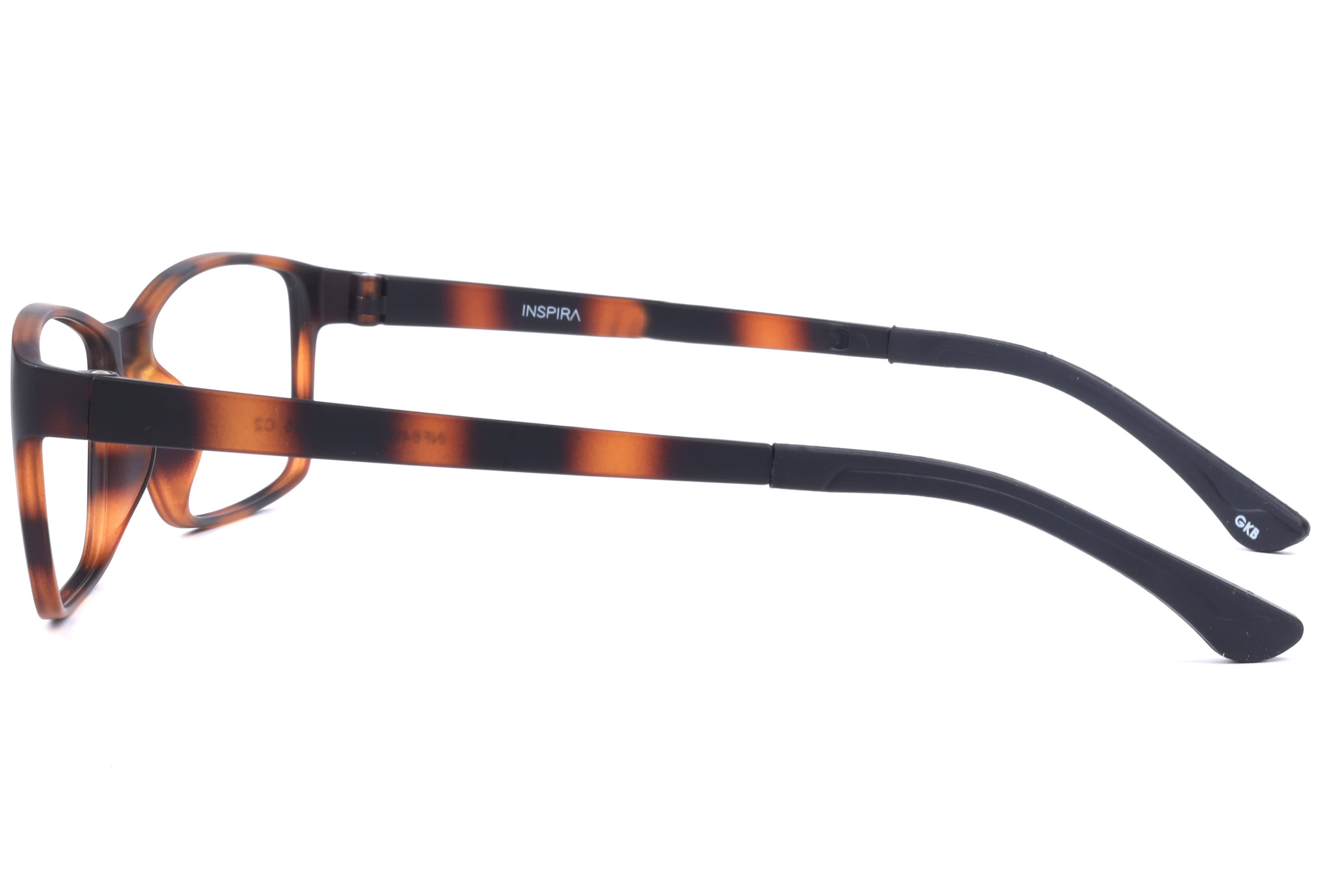 Inspira F6496 Frame Matt Havana Unisex Full Shell Frame — Matt Havana frame — view 3