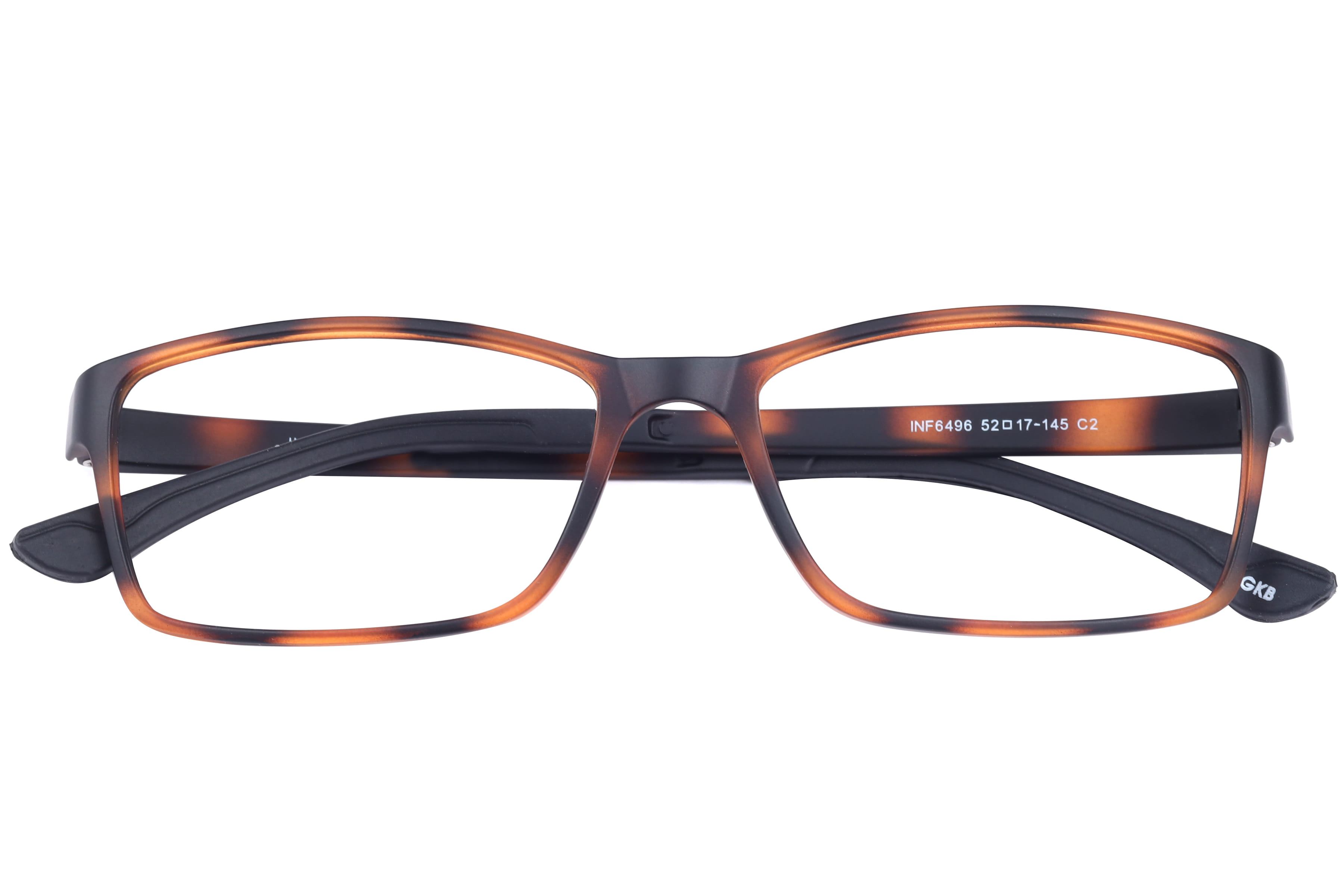 Inspira F6496 Frame Matt Havana Unisex Full Shell Frame — Matt Havana frame — view 4